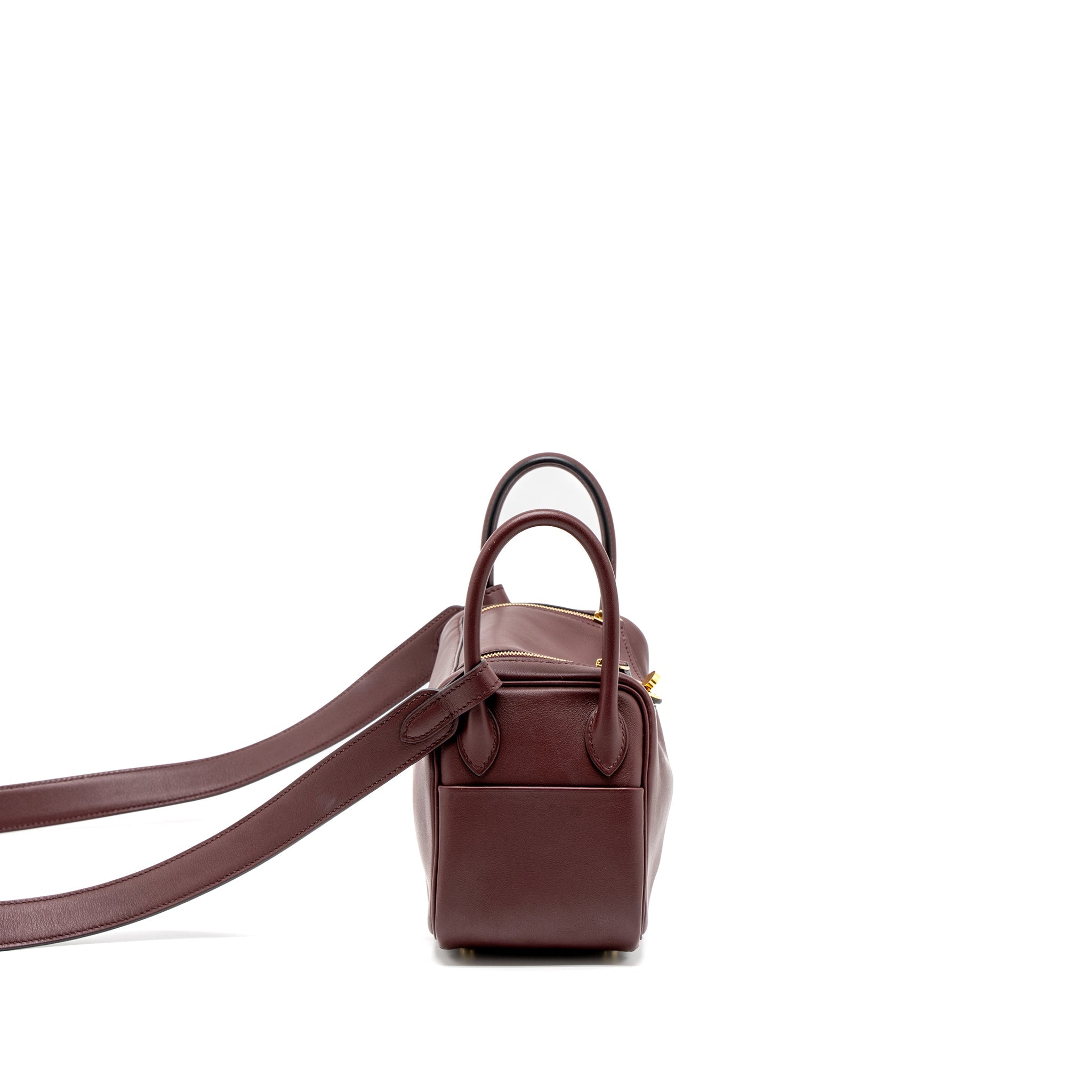 HERMES MINI LINDY SWIFT BORDEAUX GHW