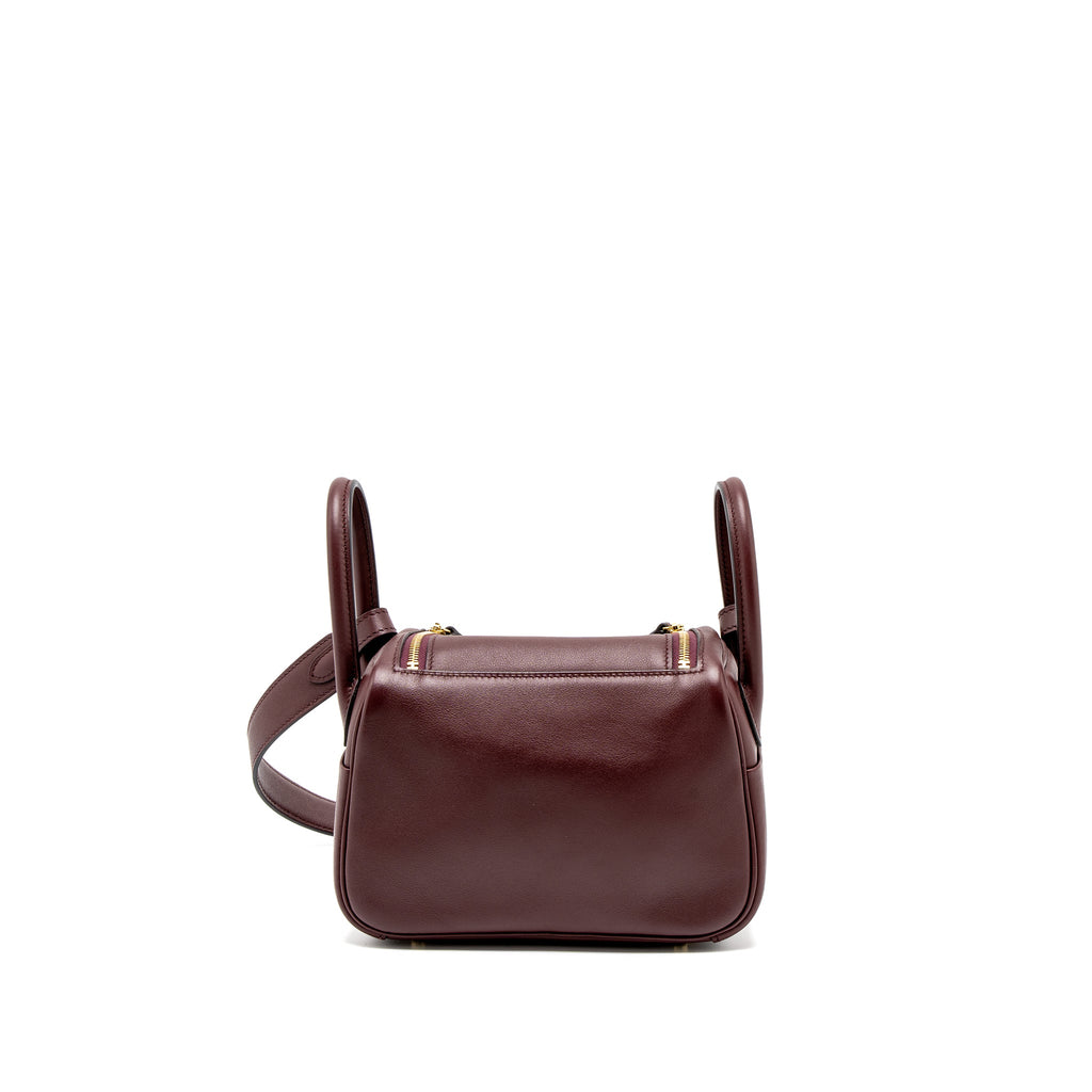 HERMES MINI LINDY SWIFT BORDEAUX GHW