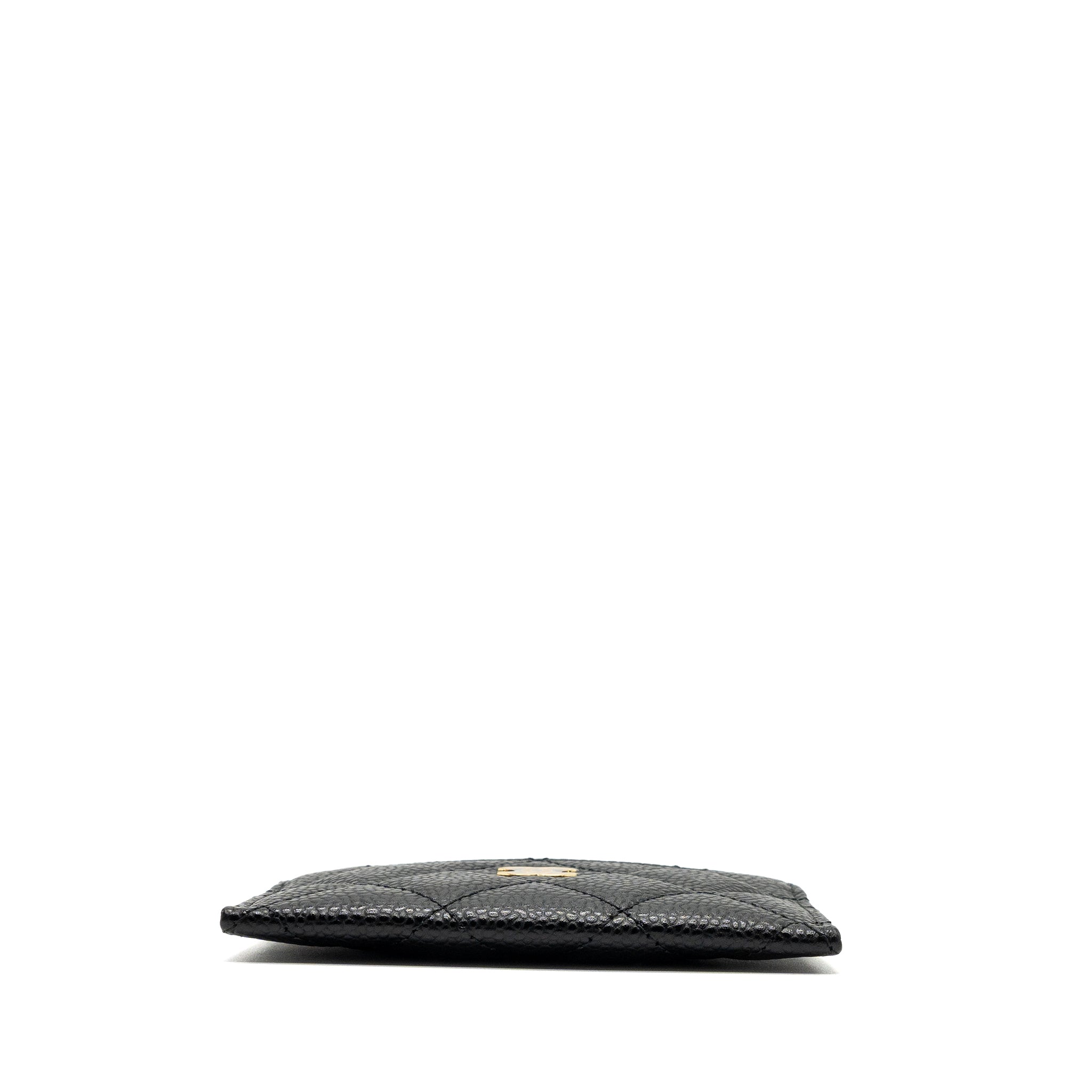CHANEL CLASSIC CARD HOLDER CAVIAR BLACK GHW (MICROCHIP)