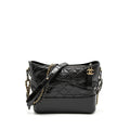 CHANEL LARGE GABRIELLE HOBO BAG AGED CALFSKIN BLACK MULTICOLOUR HARDWARE
