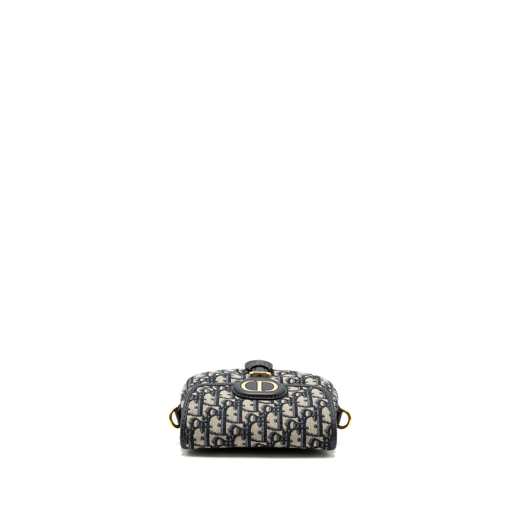 DIOR SMALL DIOR BOBBY BAG OBLIQUE JACQUARD BLUE/MULTICOLOUR GHW