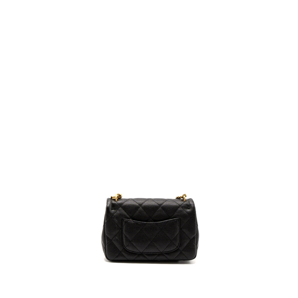 CHANEL 23P MINI COCO LOVE FLAP BAG CAVIAR BLACK BRUSHED GHW(MICROCHIP)