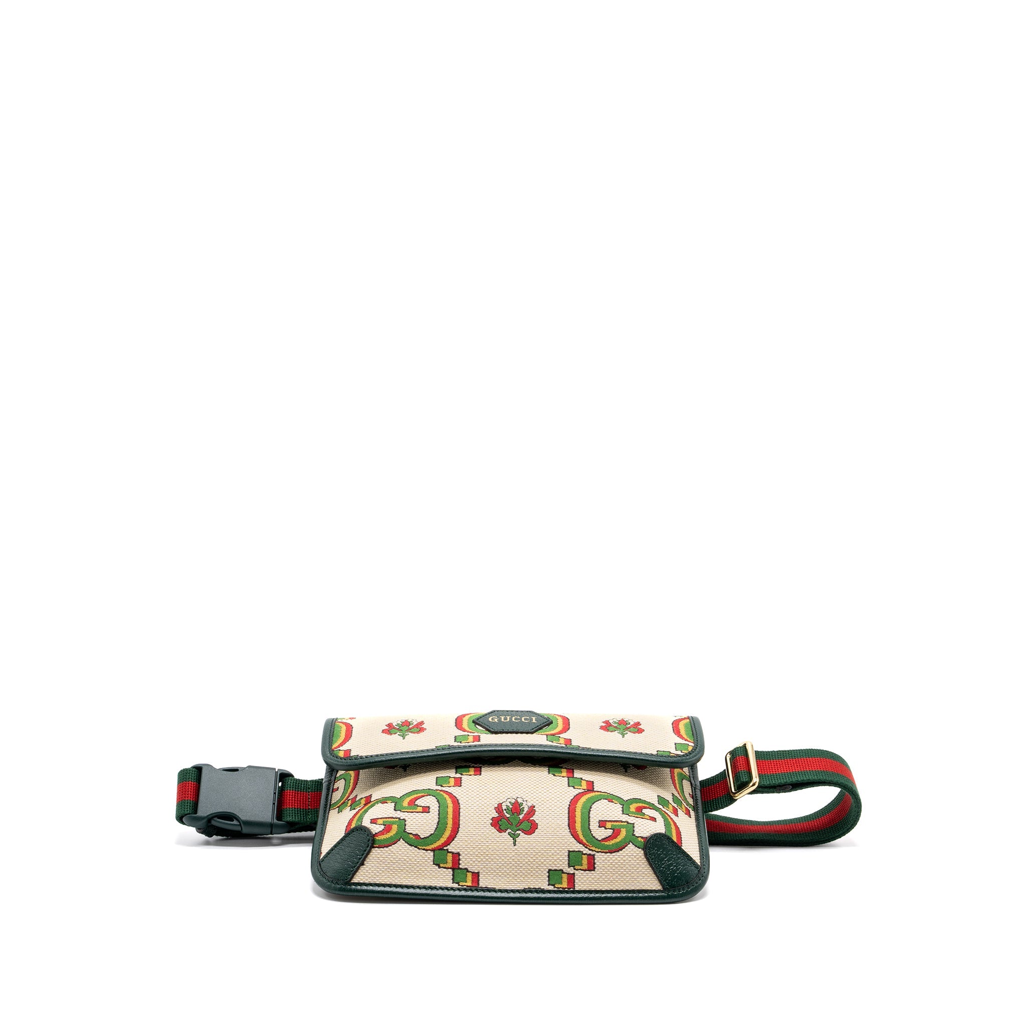 GUCCI BELT BAG CANVAS MULTICOLOUR GHW