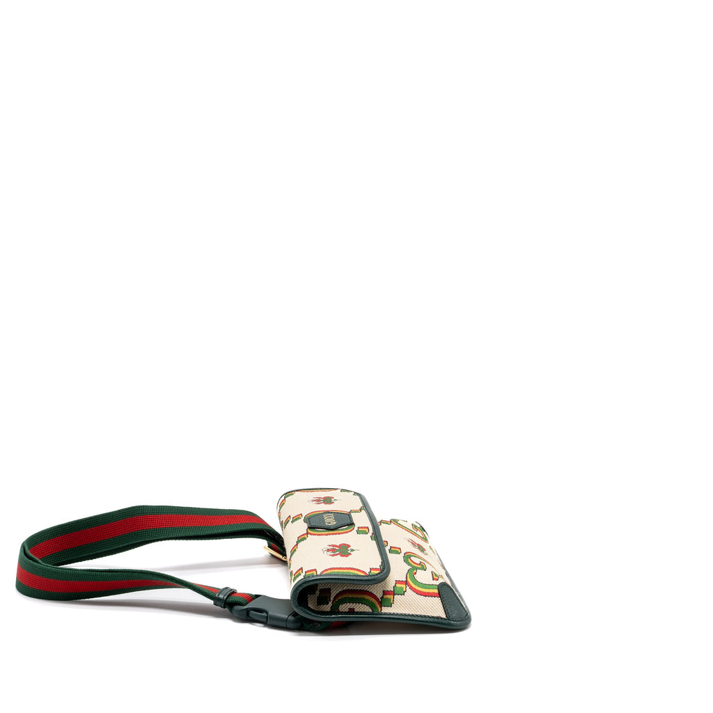 GUCCI BELT BAG CANVAS MULTICOLOUR GHW