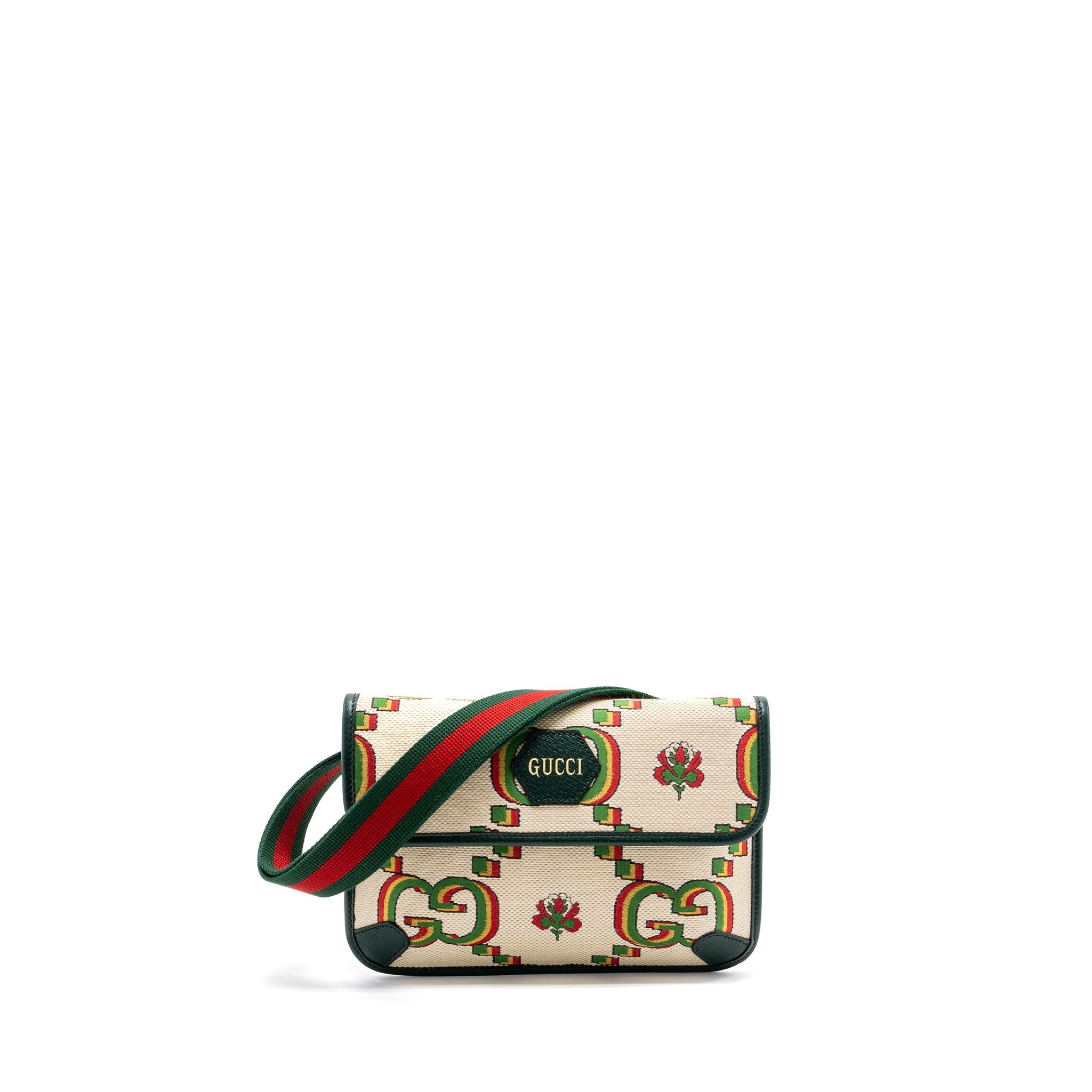 GUCCI BELT BAG CANVAS MULTICOLOUR GHW