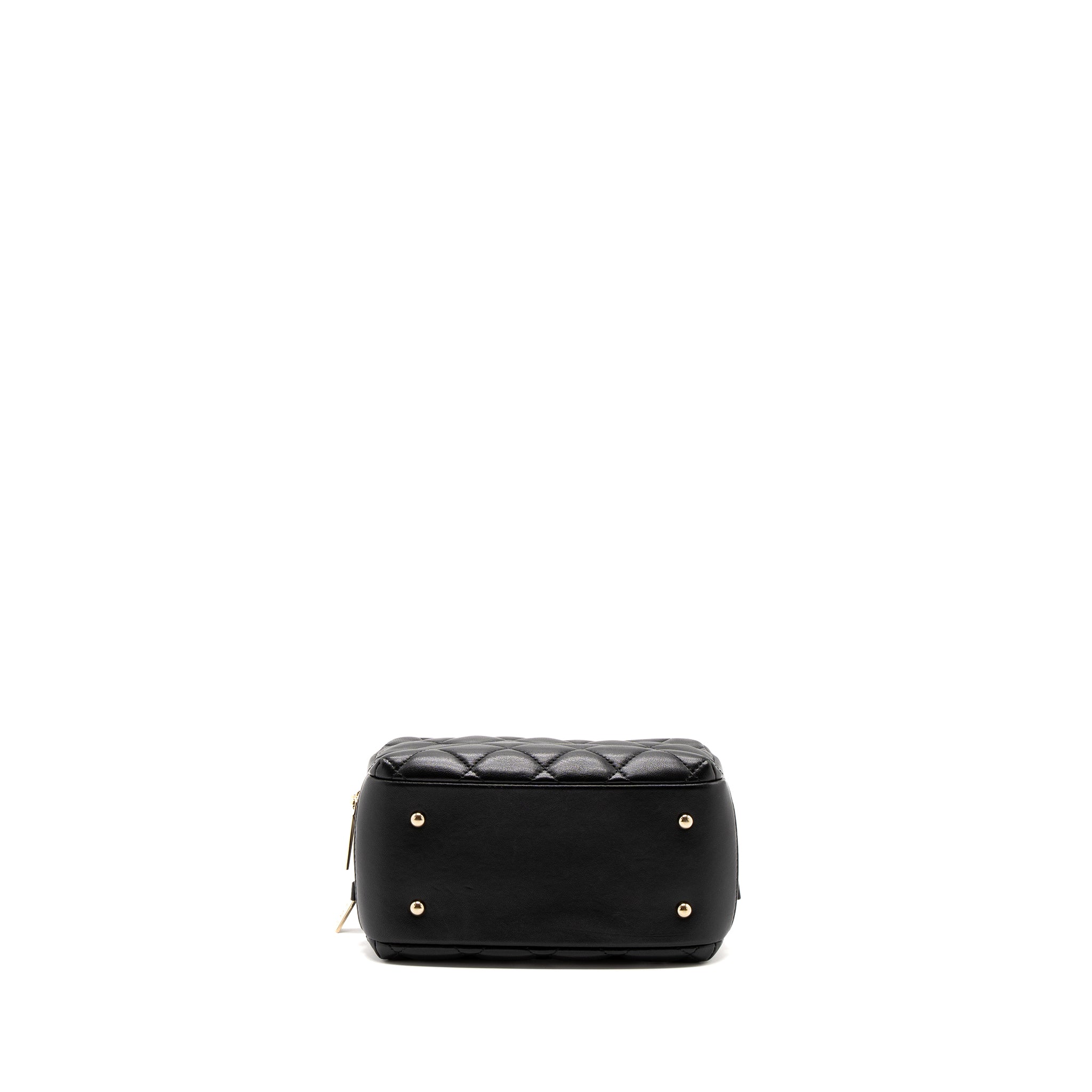 CHANEL TRENDY CC TOP HANDLE VANITY BAG LAMBSKIN BLACK GHW
