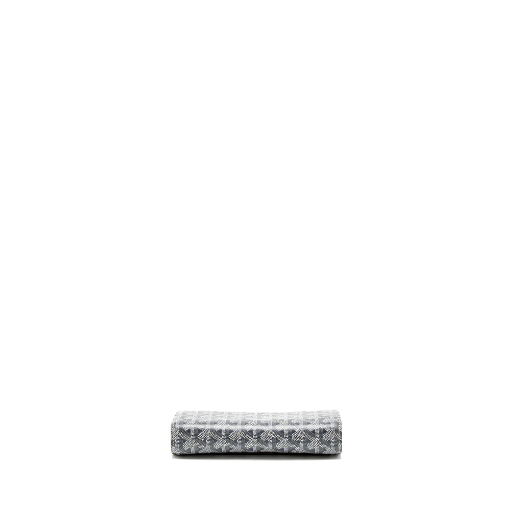 GOYARD VARENNE CONTINENTAL WALLET GOYARDINE CANVAS/CALFSKIN GREY SHW