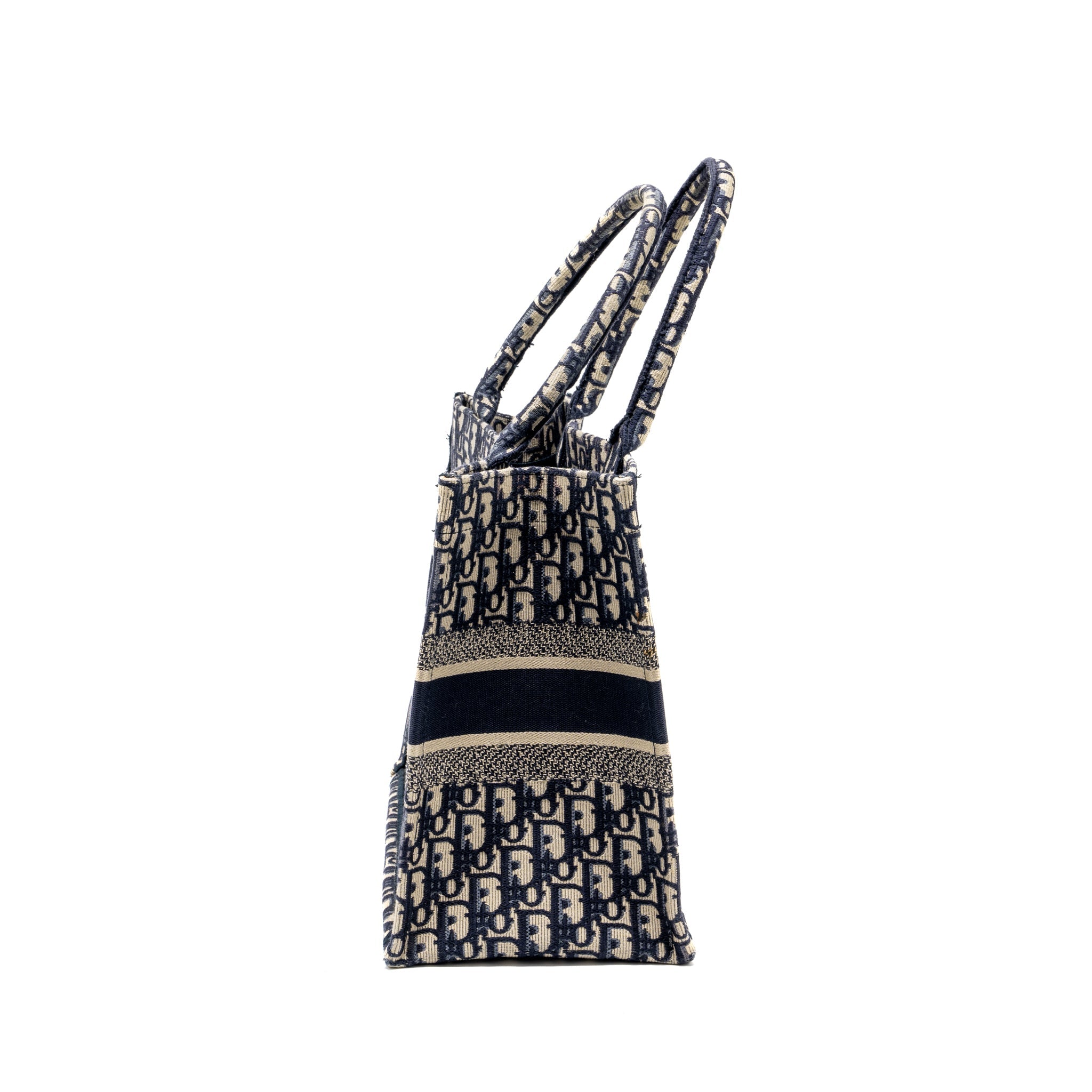 DIOR MEDIUM BOOK TOTE DIOR OBLIQUE EMBROIDERY BLUE