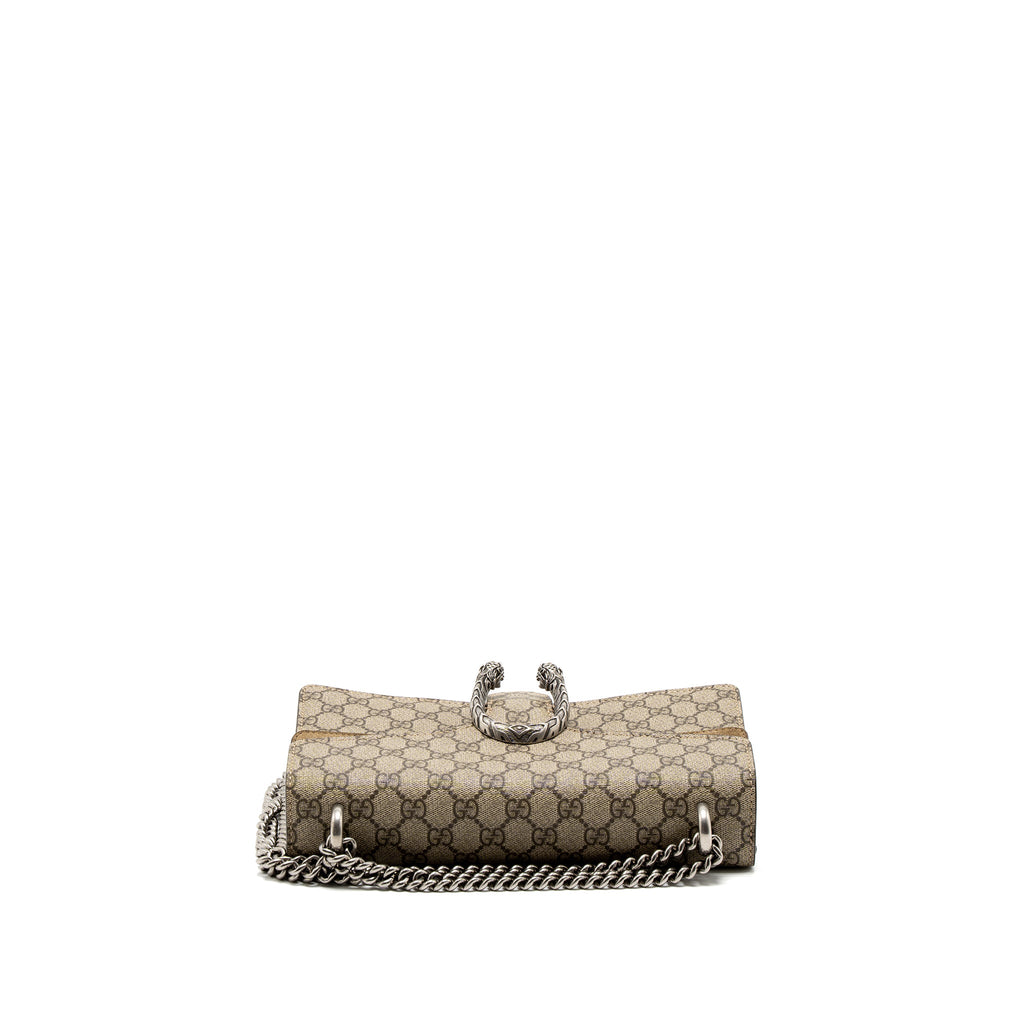 GUCCI SMALL DIONYSUS SHOULDER BAG GG SUPREME CANVAS/SUEDE BROWN SHW