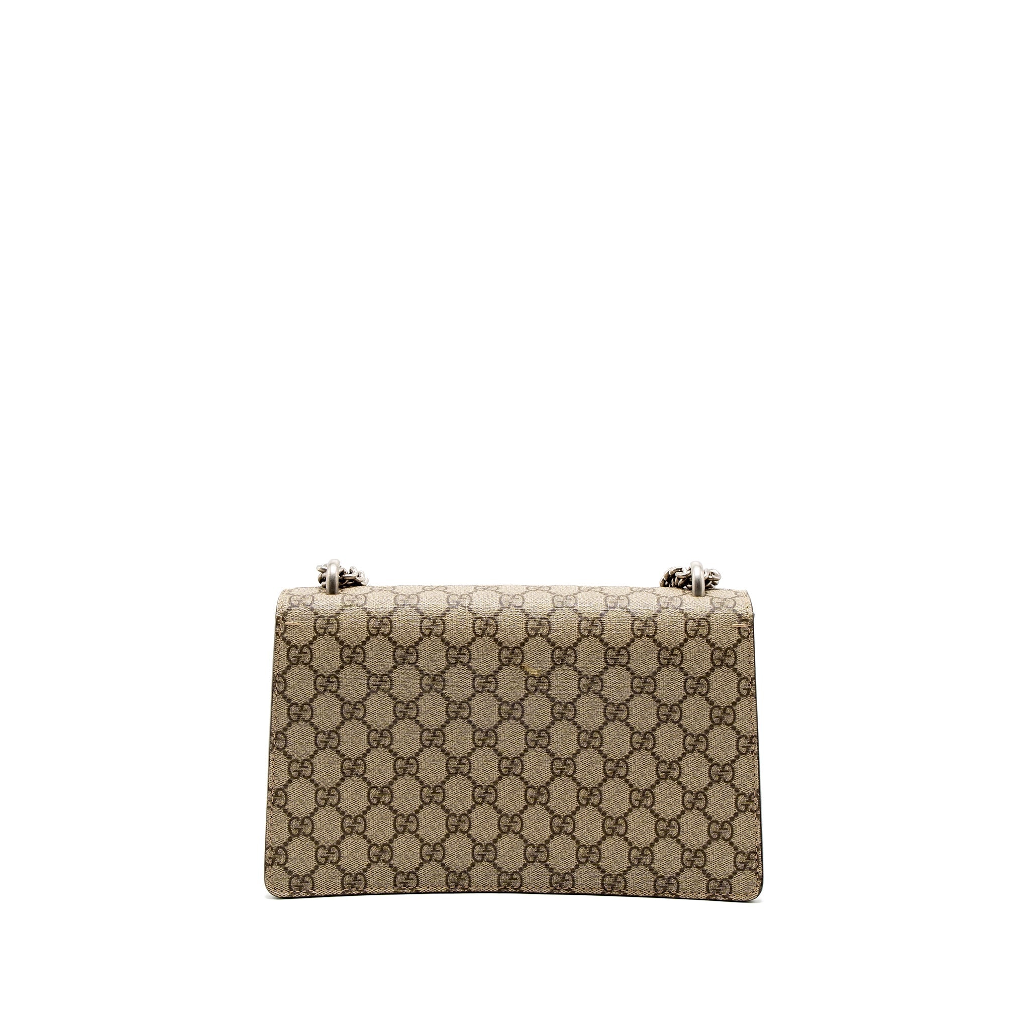 GUCCI SMALL DIONYSUS SHOULDER BAG GG SUPREME CANVAS/SUEDE BROWN SHW