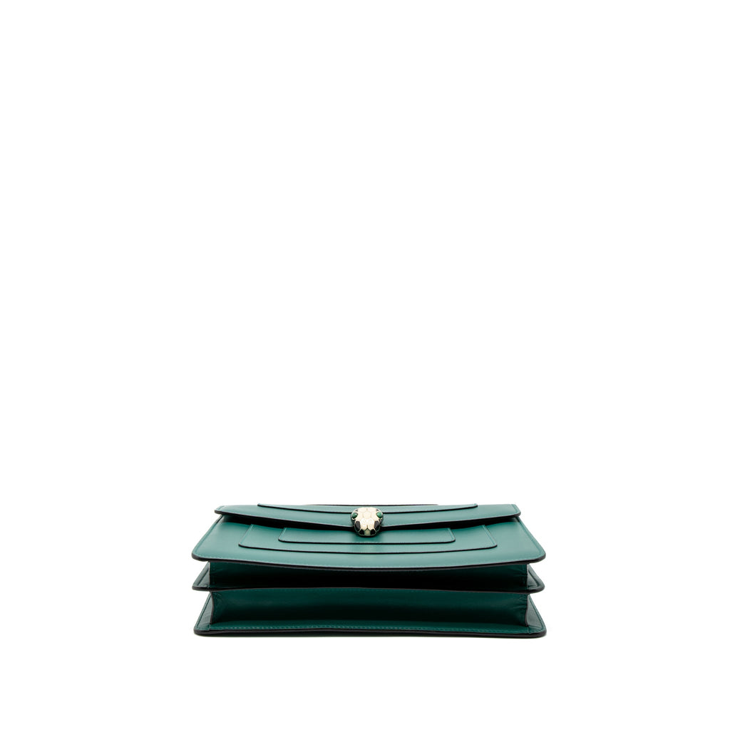 BVLGARI SERPENTI FOREVER SHOULDER BAG CALFSKIN GREEN LGHW