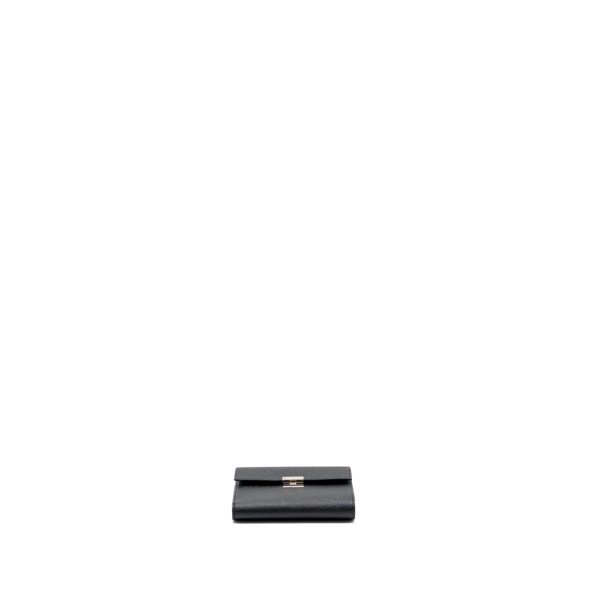 HERMES CLIC 12 WALLET EPSOM BLACK SHW