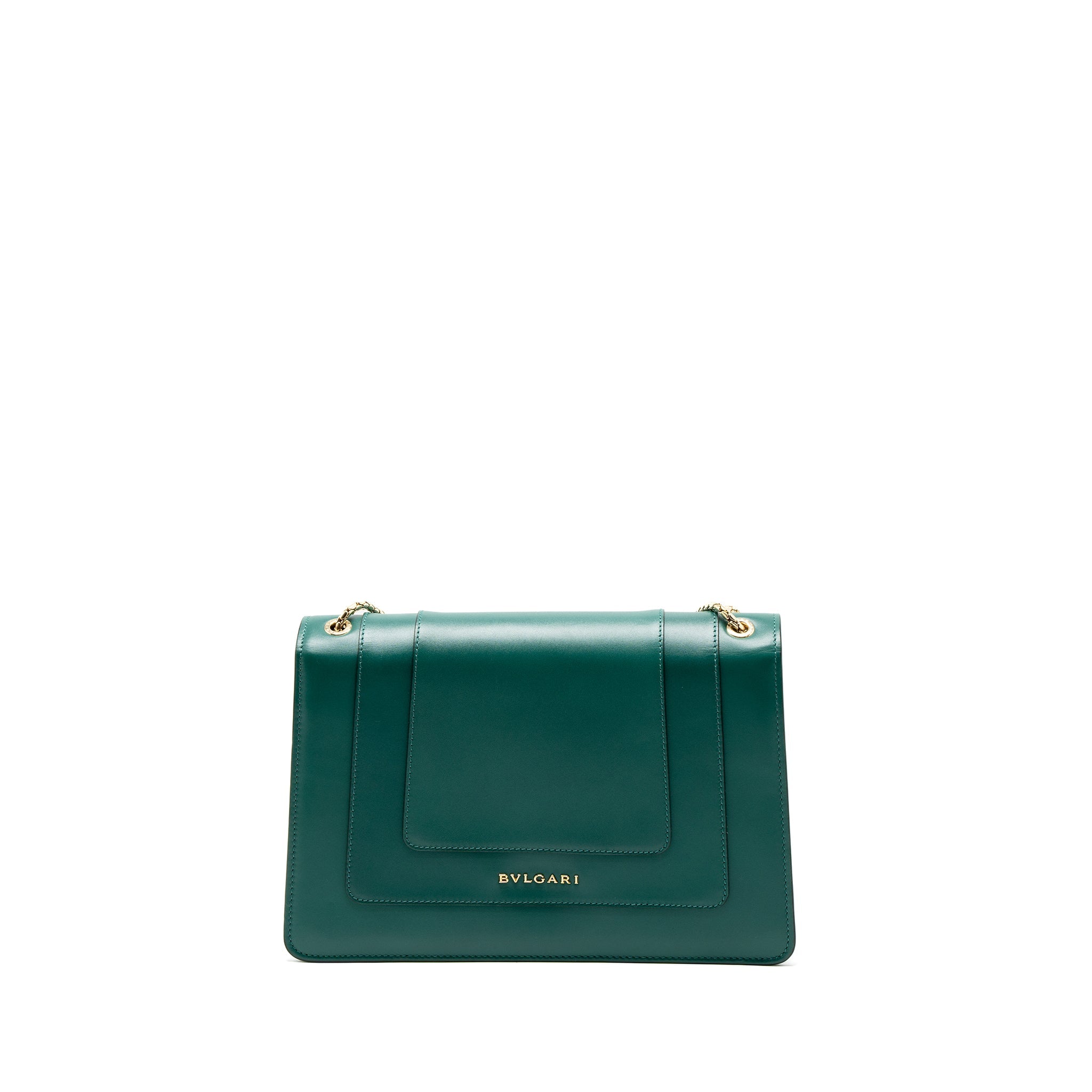 BVLGARI SERPENTI FOREVER SHOULDER BAG CALFSKIN GREEN LGHW