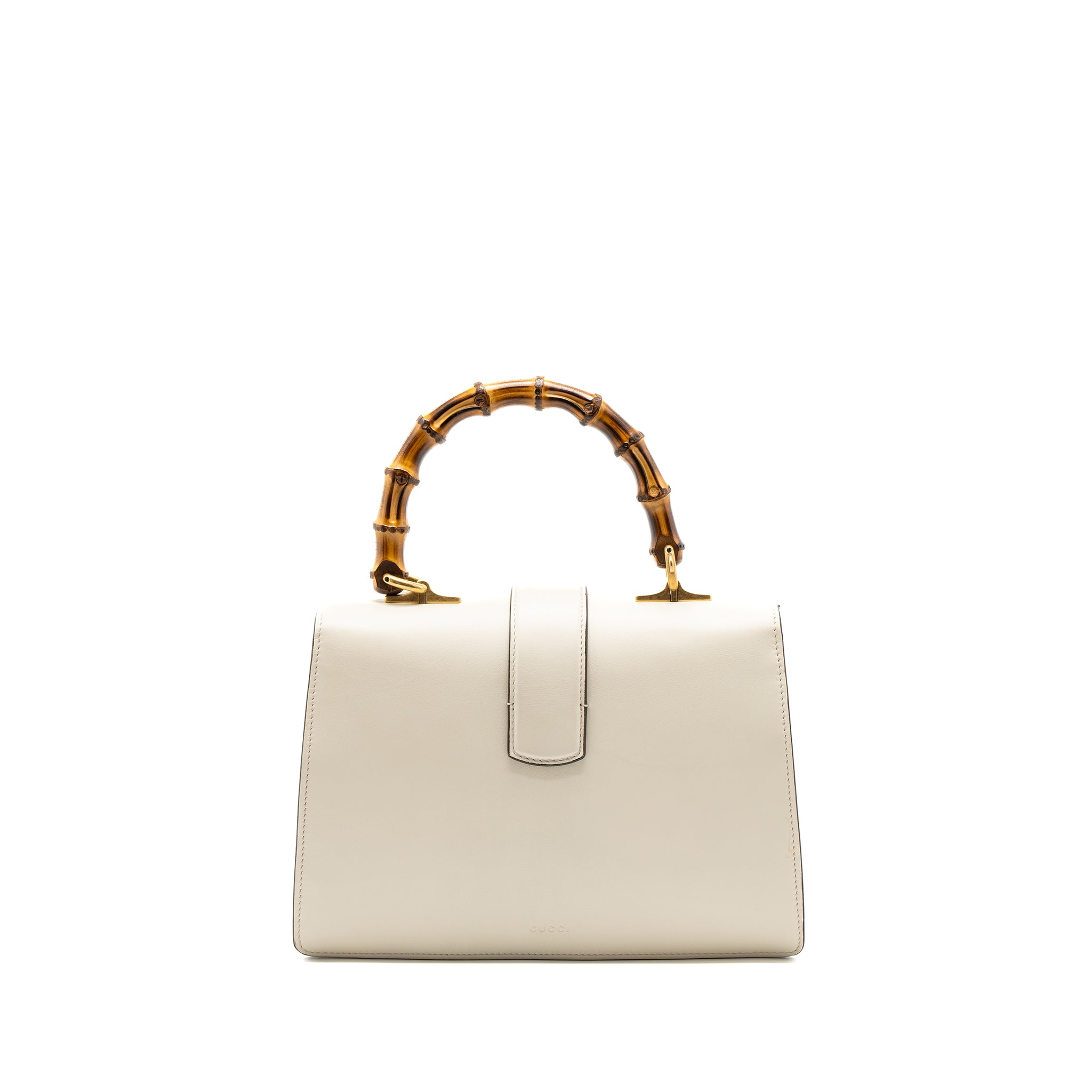 GUCCI BAMBOO TOP HANDLE DIONYSUS FLAP BAG CALFSKIN WHITE/MULTICOLOUR GHW