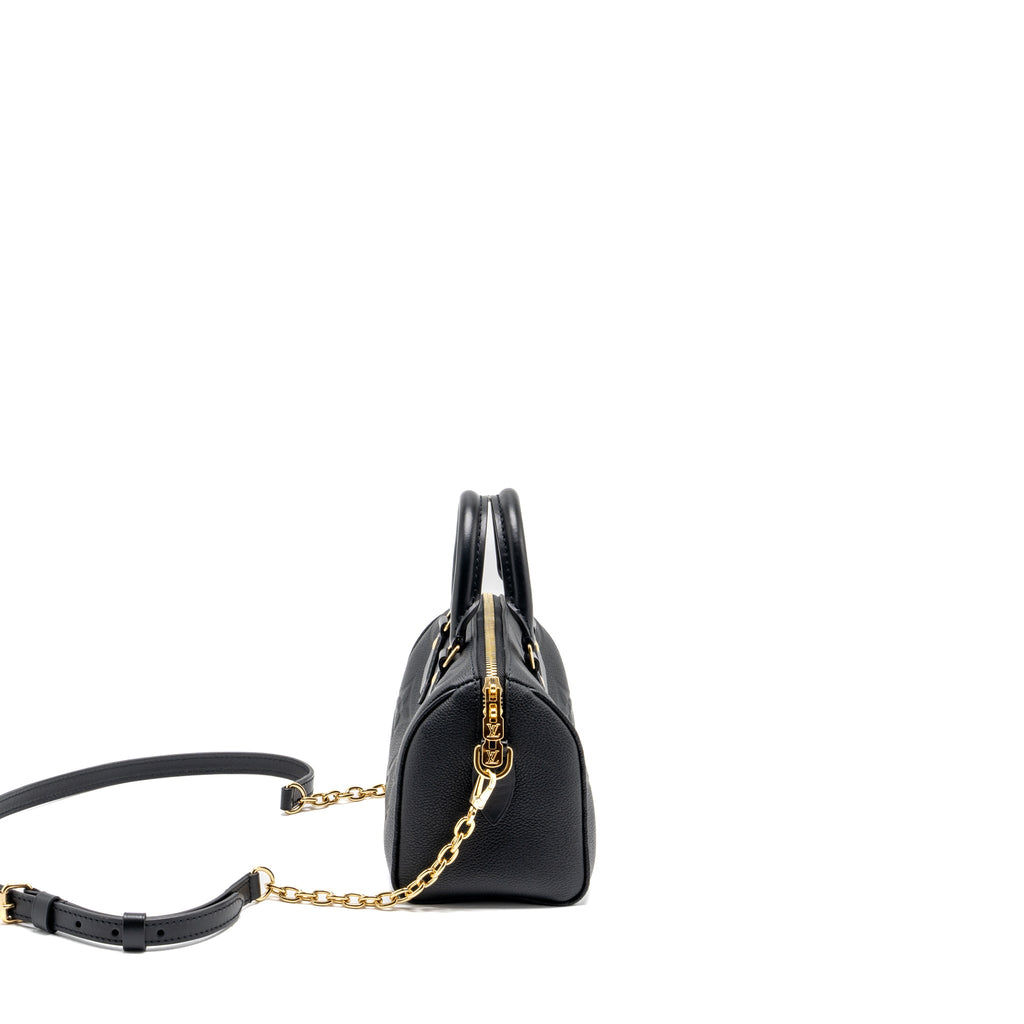 LOUIS VUITTON SPEEDY 20 BANDOULIERE MONOGRAM EMPREINTE BLACK GHW