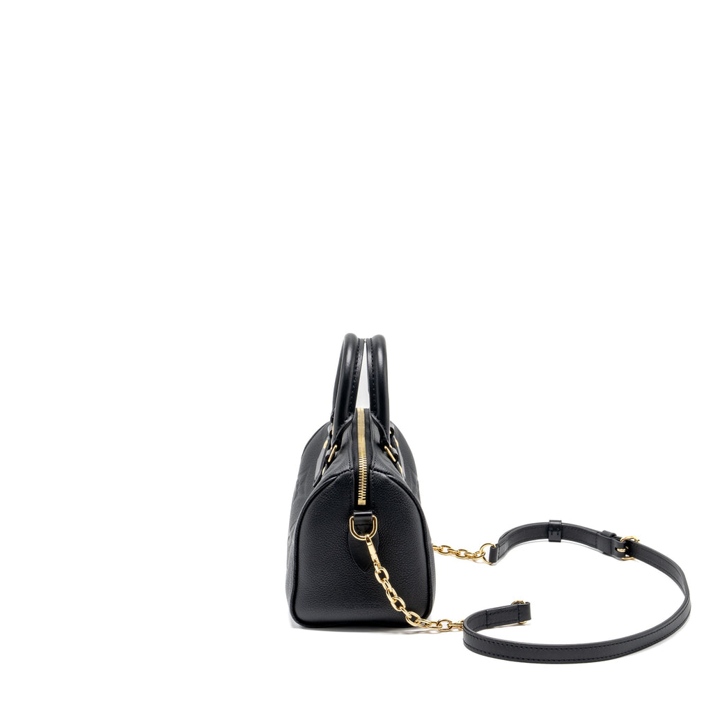 LOUIS VUITTON SPEEDY 20 BANDOULIERE MONOGRAM EMPREINTE BLACK GHW