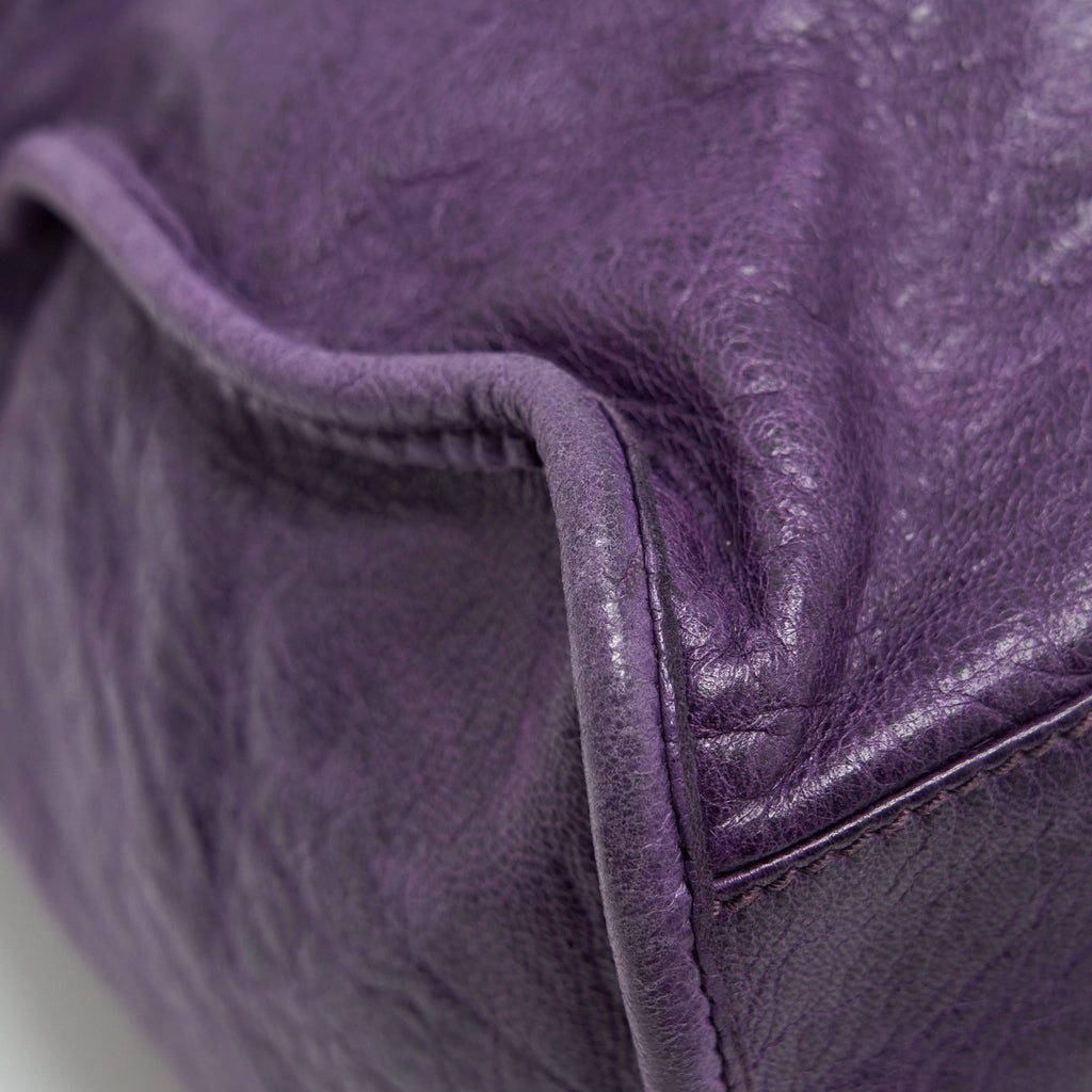 BALENCIAGA GIANT CITY BAG PURPLE GHW