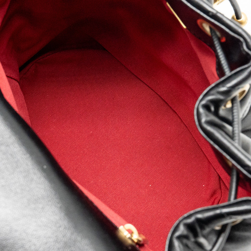 CHANEL 24C 19 BACKPACK LAMBSKIN BLACK MULTICOLOUR HARDWARE (MICROCHIP)