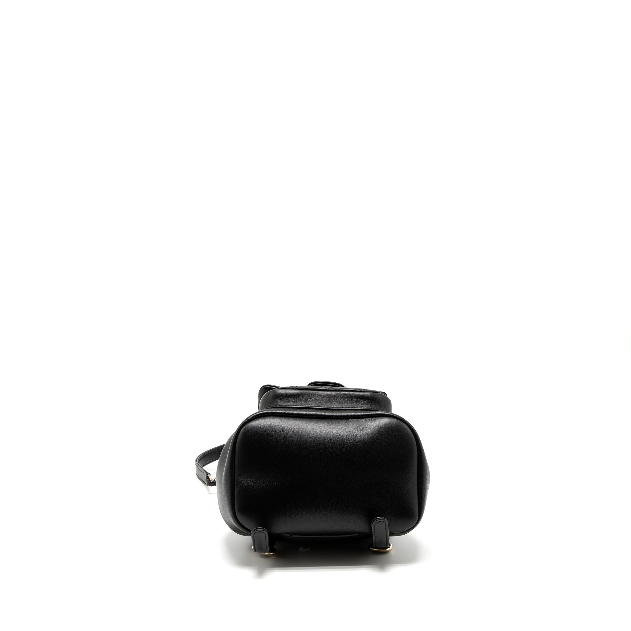 CHANEL MINI DUMA BACKPACK LAMBSKIN BLACK LGHW (MICROCHIP)