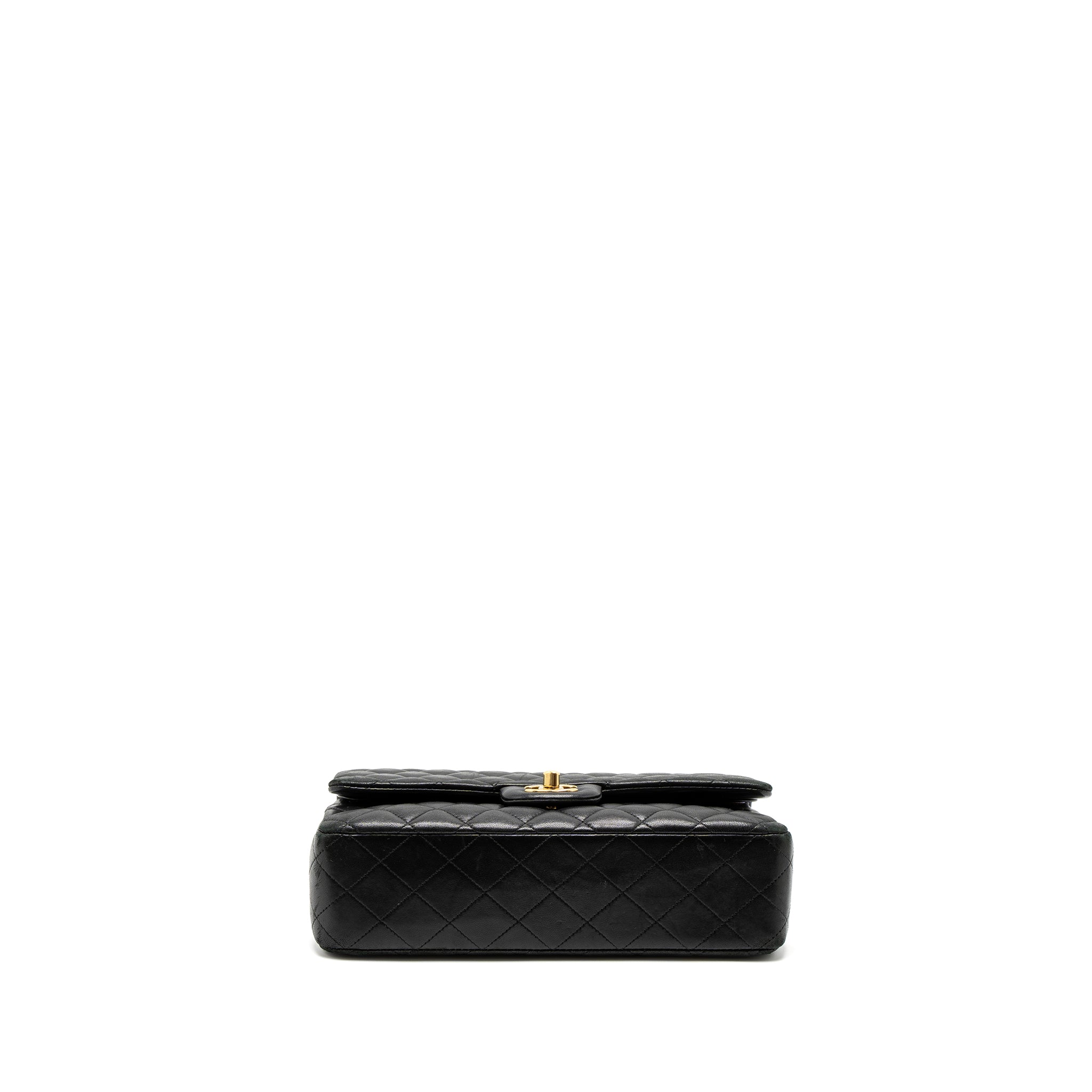 CHANEL MEDIUM CLASSIC FLAP BAG LAMBSKIN BLACK GHW