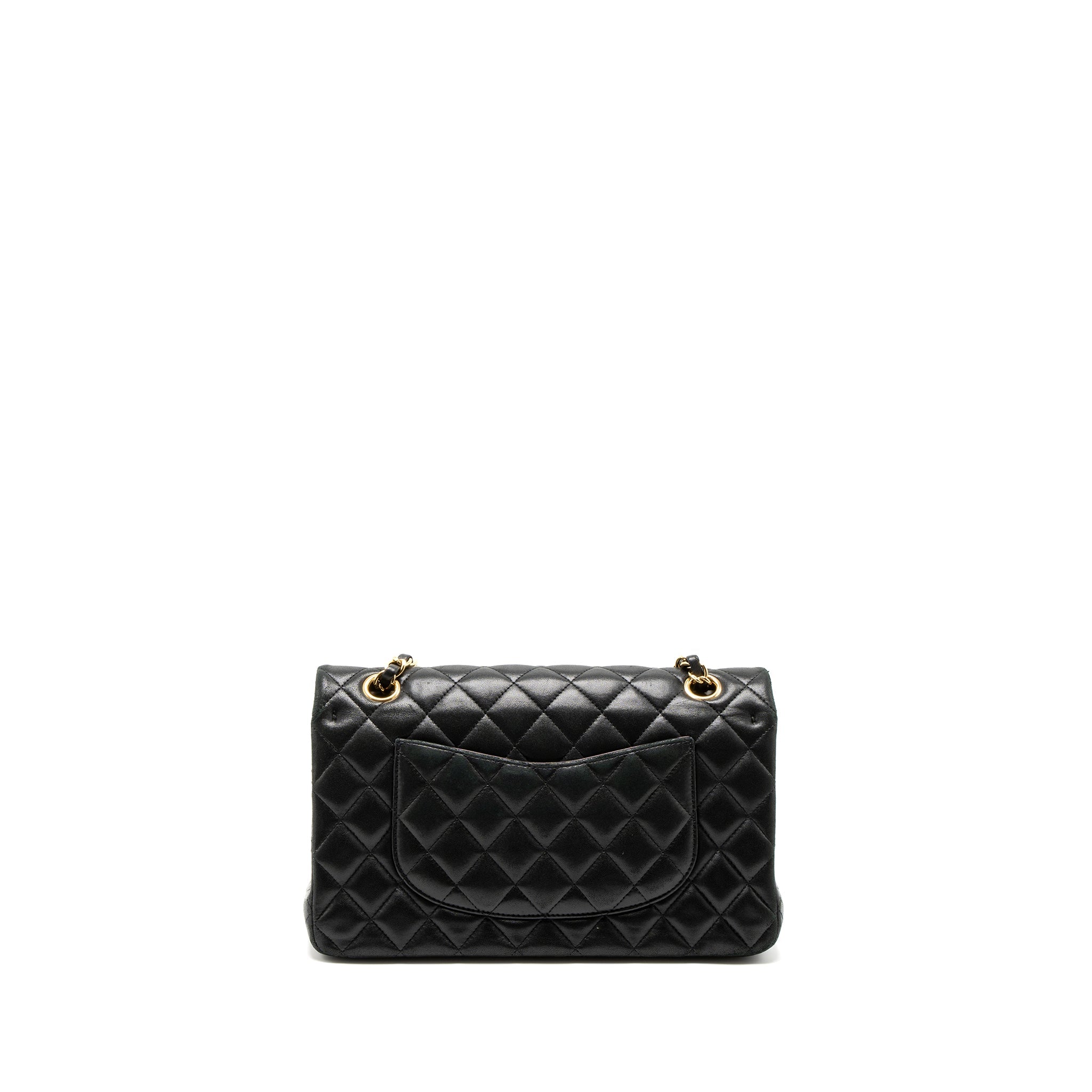 CHANEL MEDIUM CLASSIC FLAP BAG LAMBSKIN BLACK GHW