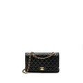 CHANEL MEDIUM CLASSIC FLAP BAG LAMBSKIN BLACK GHW