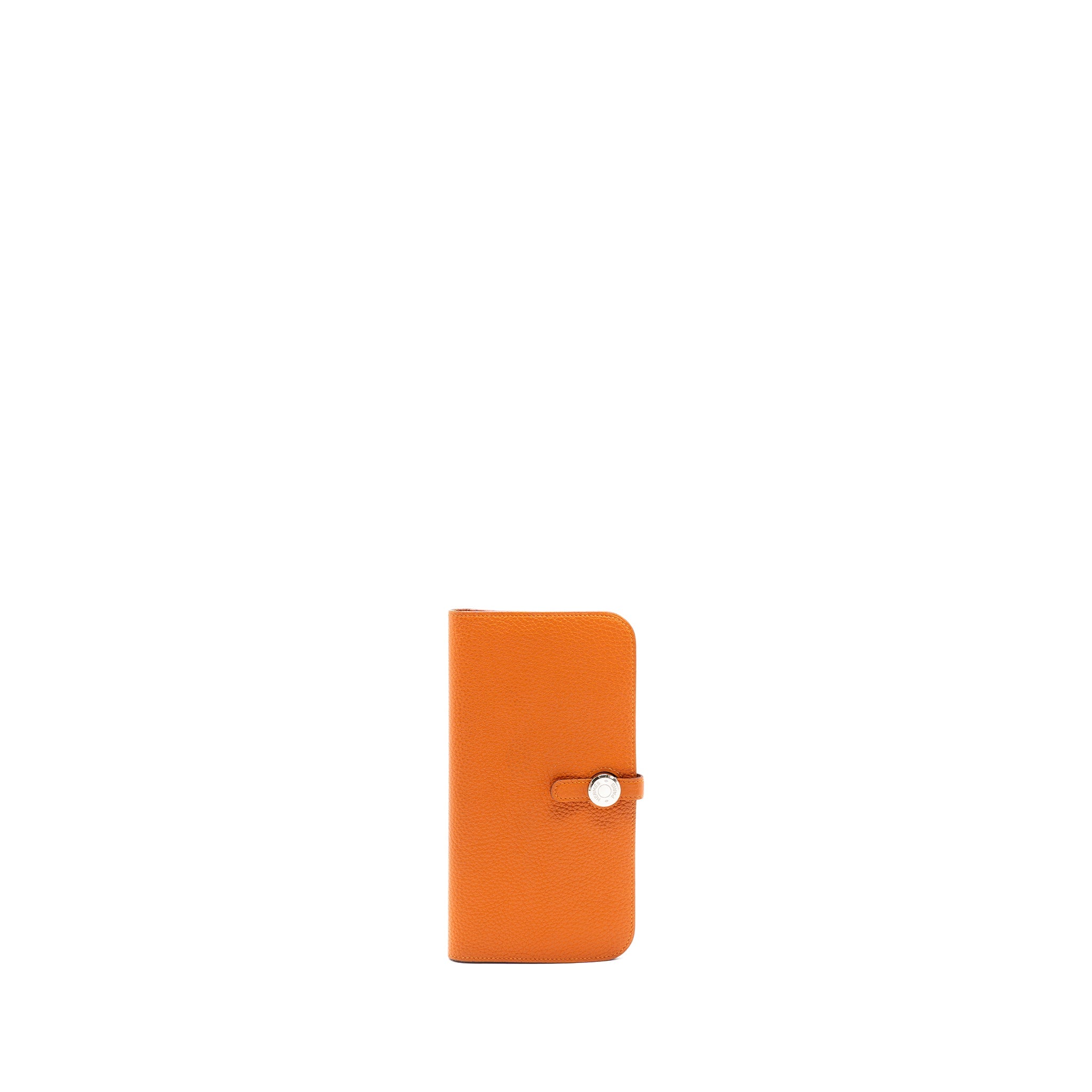 HERMES DOGON LONG WALLET CLEMENCE ORANGE SHW