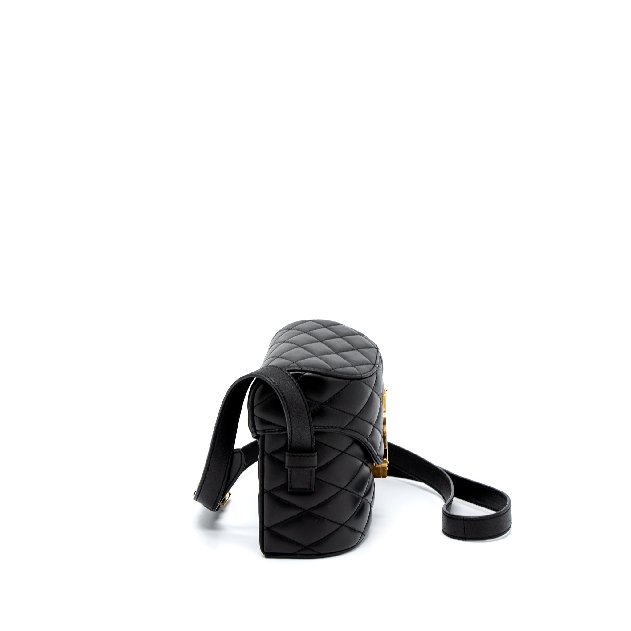 SAINT LAURENT JUNE BOX BAG LAMBSKIN BLACK GHW