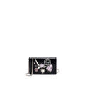 DIOR DIORAMA WALLET ON CHAIN LIMITED PRINT LAMBSKIN BLACK SHW