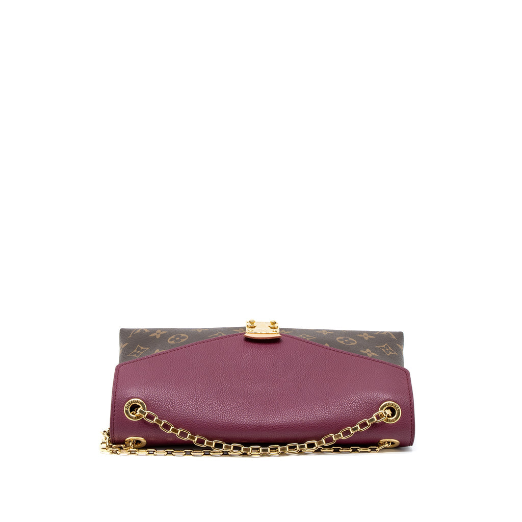 LOUIS VUITTON PALLAS CHAIN BAG MONOGRAM CANVAS/AURORE GHW