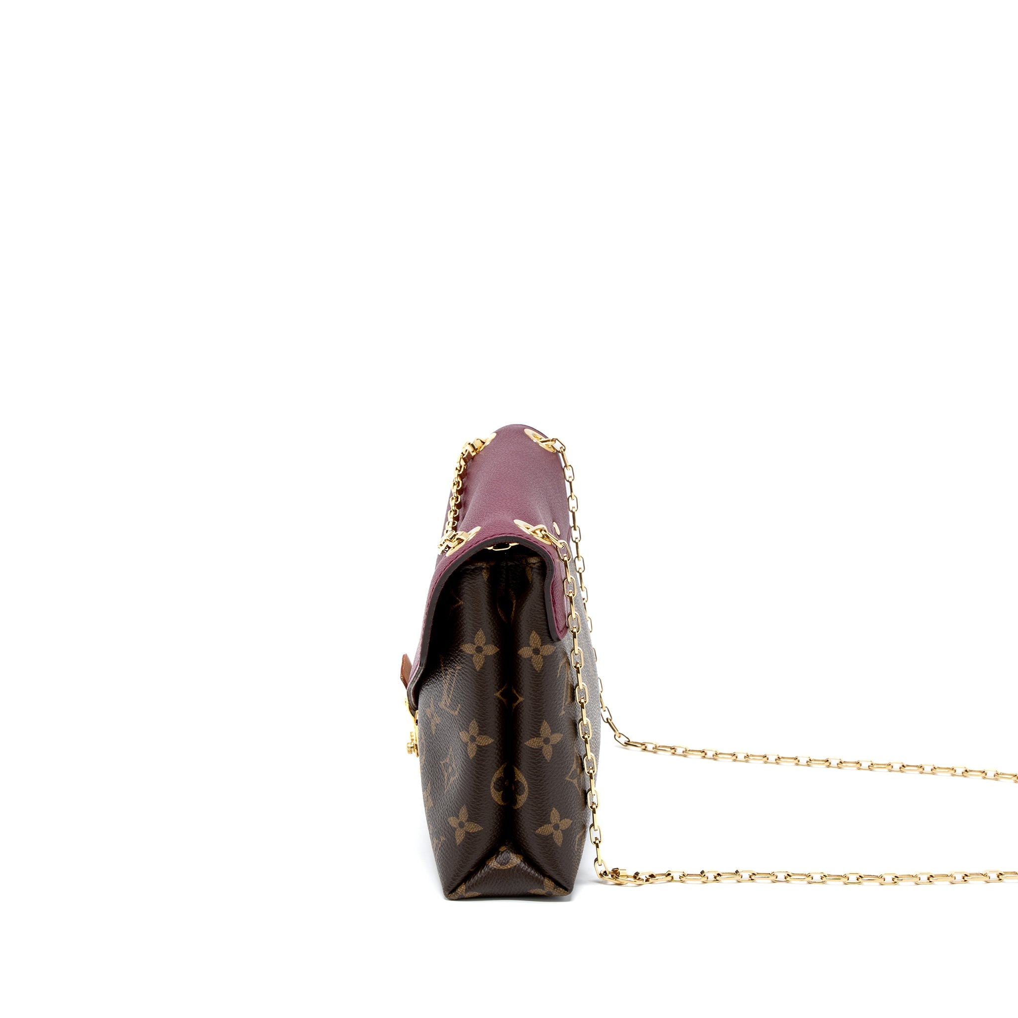 LOUIS VUITTON PALLAS CHAIN BAG MONOGRAM CANVAS/AURORE GHW