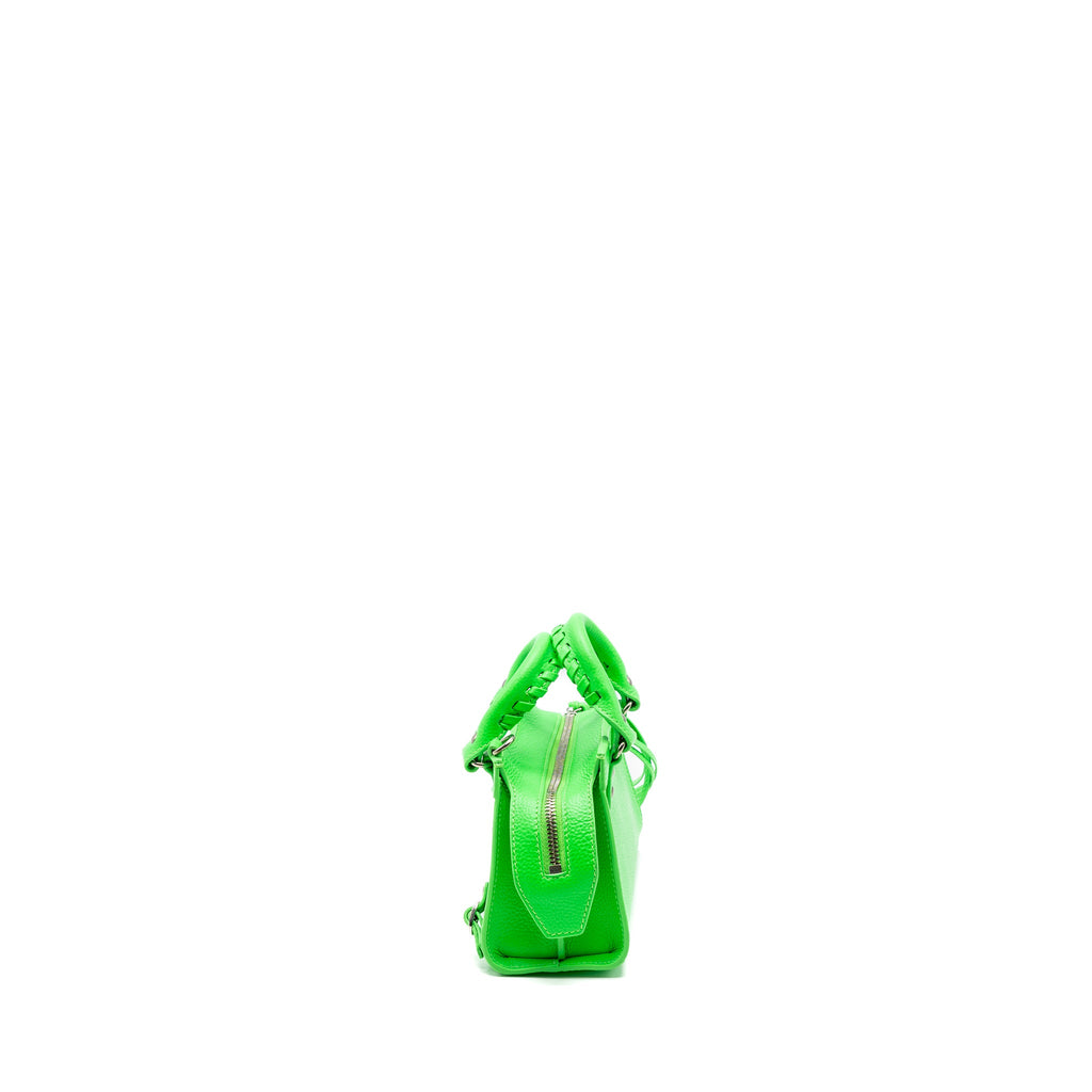BALENCIAGA SUPER MINI NEO CITY BAG CALFSKIN GREEN SHW