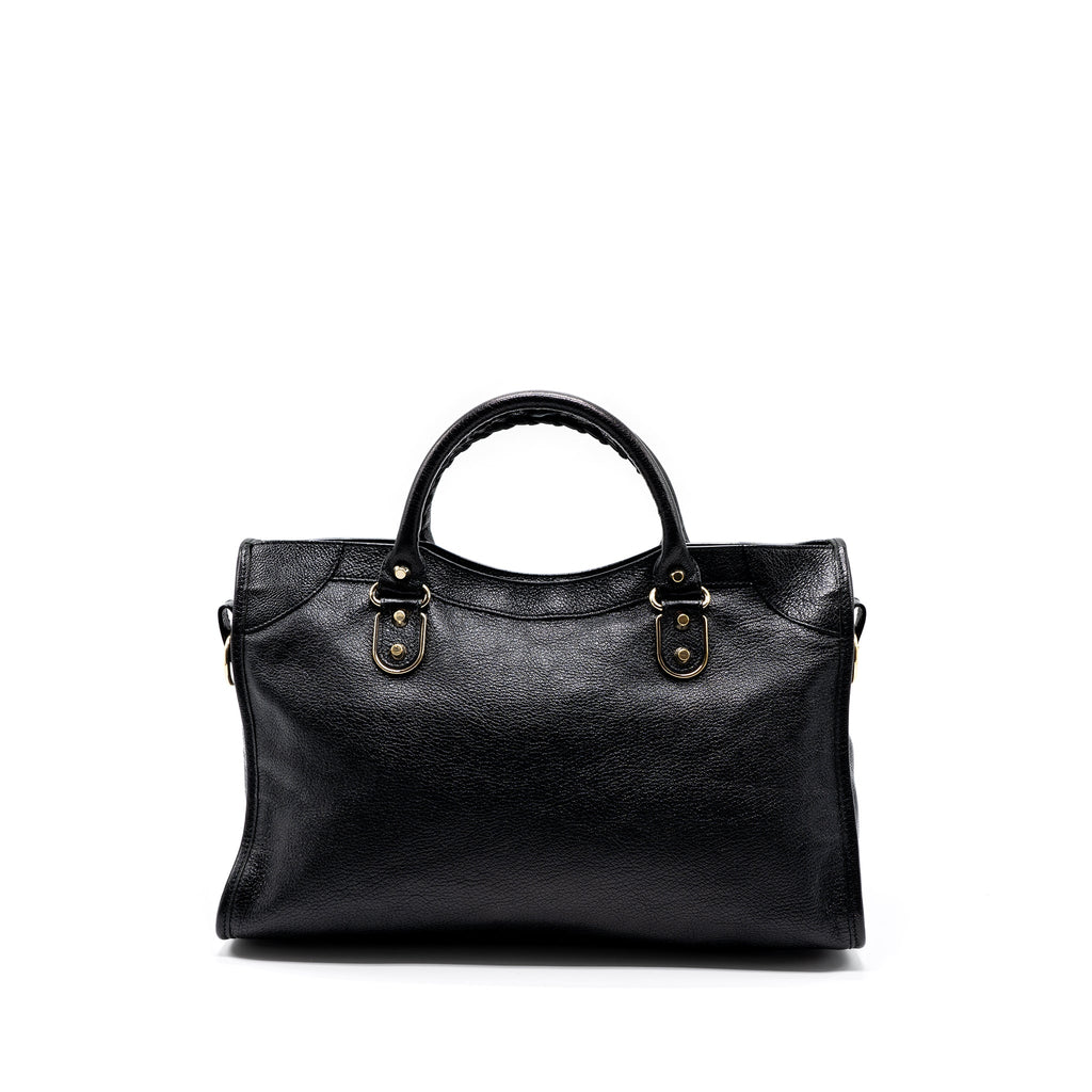 BALENCIAGA CLASSIC CITY BAG BLACK GHW