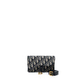 DIOR SADDLE BELT POUCH BLUE OBLIQUE JACQUARD CANVAS GHW