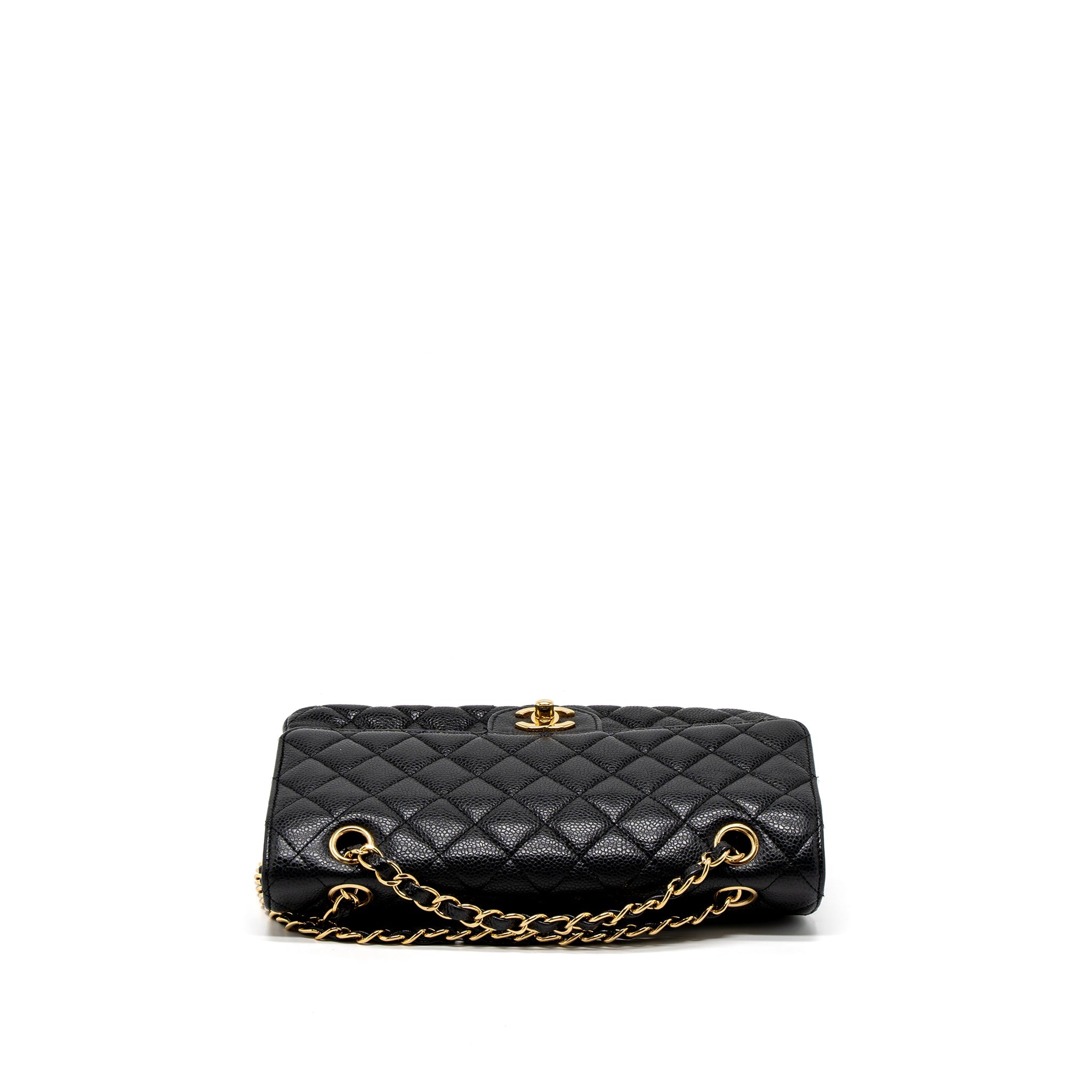 CHANEL MEDIUM CLASSIC DOUBLE FLAP BAG CAVIAR BLACK GHW