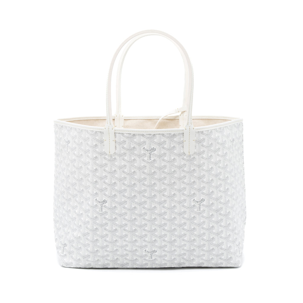 GOYARD SAINT LOUIS PM BAG CANVAS/CALFSKIN WHITE