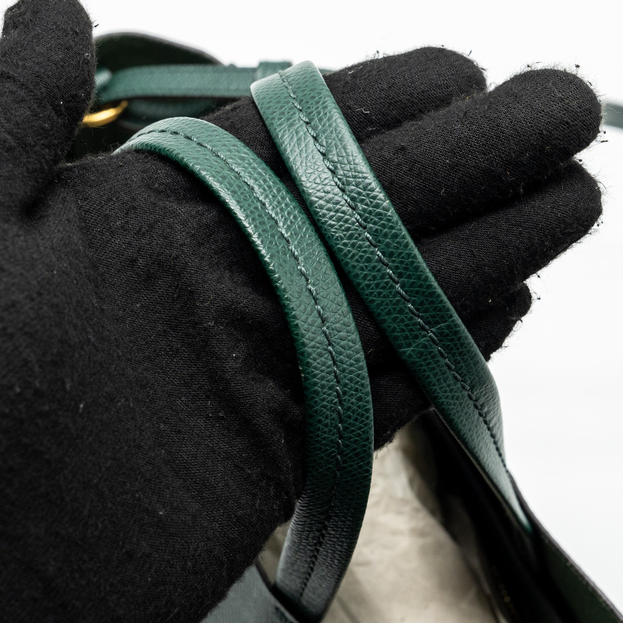 CELINE VERTICAL CABAS CALFSKIN GREEN / NAVY GHW