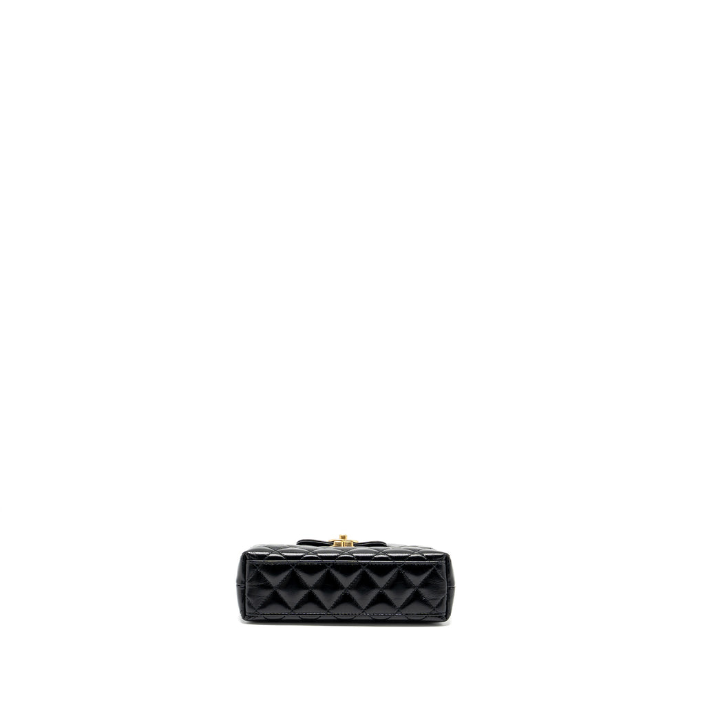 CHANEL MINI KELLY SHOPPING TOTE BAG CALFSKIN GHW (MICROCHIP)