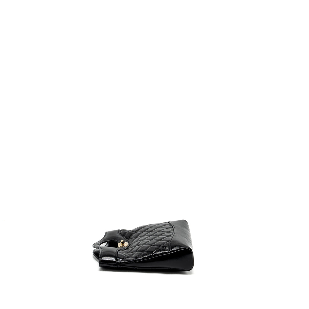 CHANEL 24S MINI 31 BAG SHINY LAMBSKIN BLACK GHW (MICROCHIP)