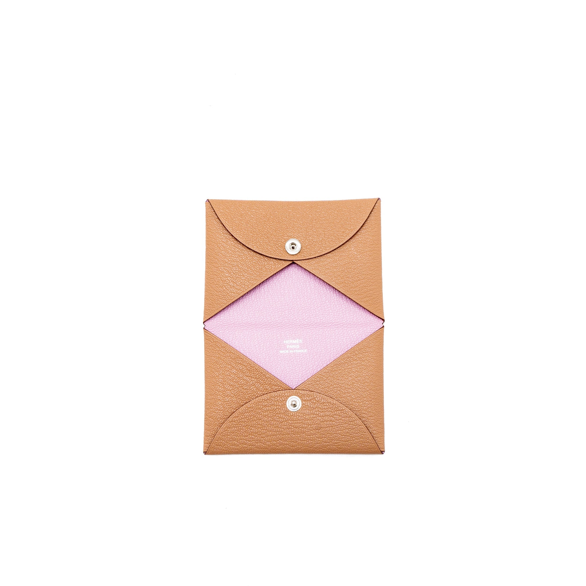 HERMES CALVI CARD HOLDER MYSORE QUEBRACHO/MAUVE SYLVESTRE SHW