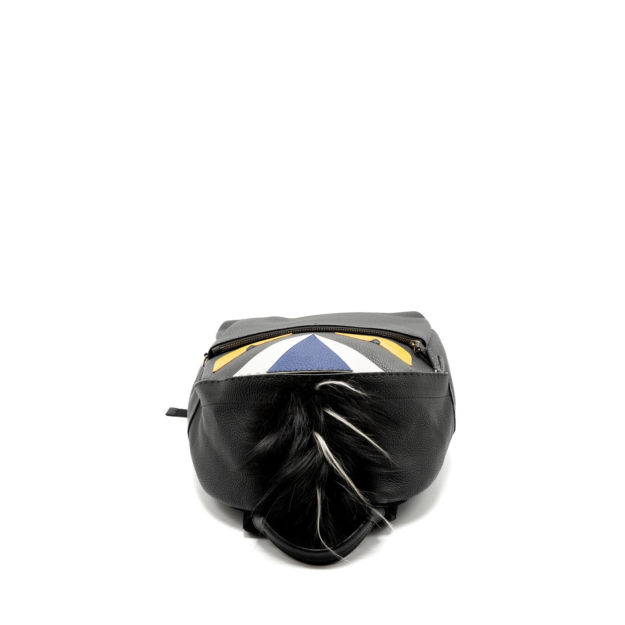FENDI LARGE BACKPACK CALFSKIN/FUR/CROCODILE BLACK/MULTICOLOUR SHW