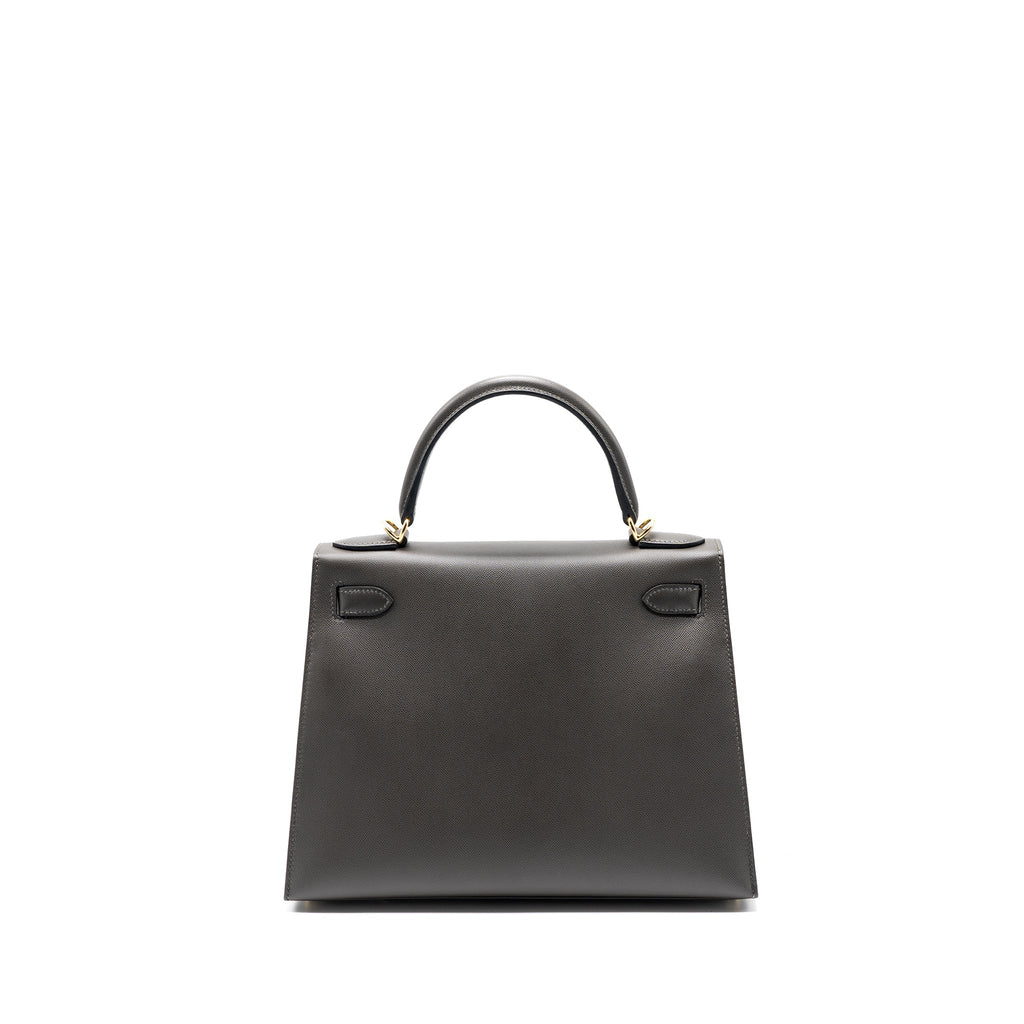 HERMES KELLY 28 MADAME LEATHER GRAPHITE GHW