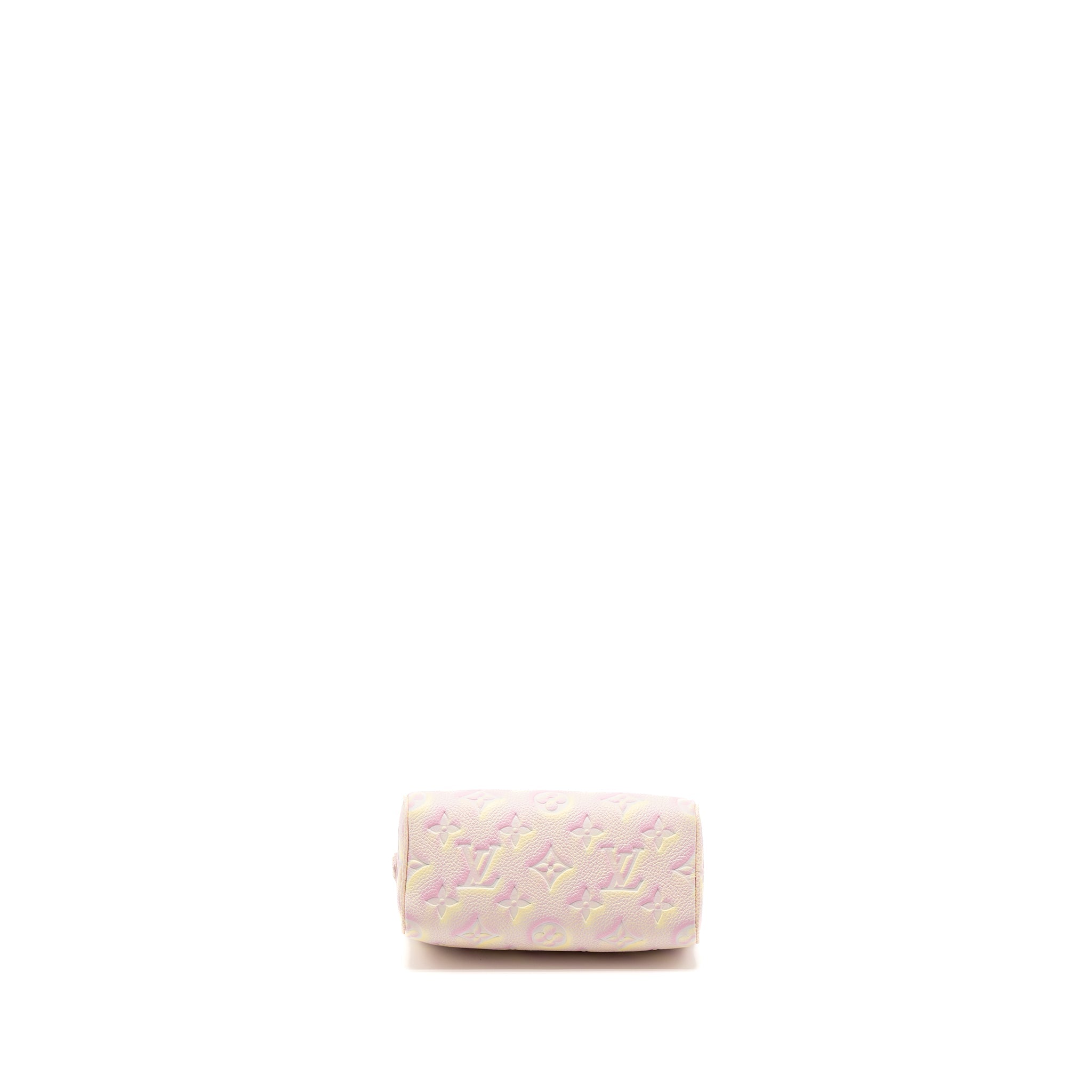 LOUIS VUITTON NANO SPEEDY MONOGRAM EMPREINTE PINK/MULTICOLOUR GHW (NEW VERSION)