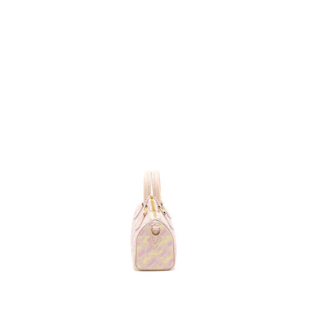 LOUIS VUITTON NANO SPEEDY MONOGRAM EMPREINTE PINK/MULTICOLOUR GHW (NEW VERSION)