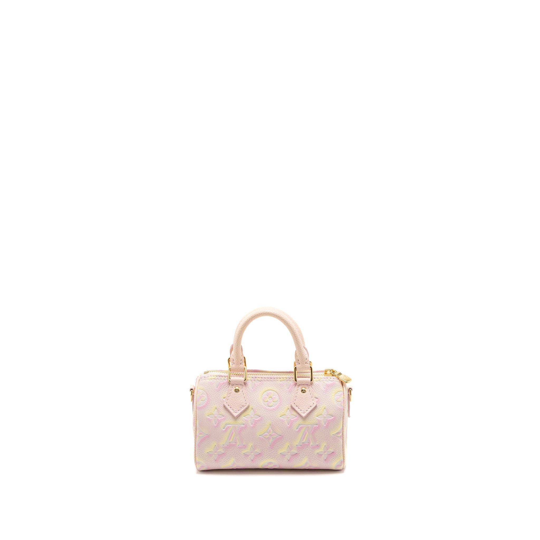 LOUIS VUITTON NANO SPEEDY MONOGRAM EMPREINTE PINK/MULTICOLOUR GHW (NEW VERSION)