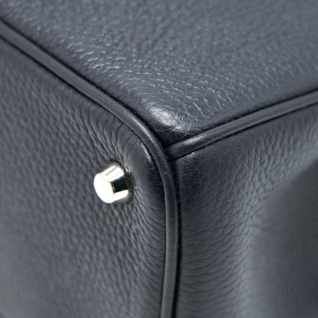 CHRISTIAN DIOR MEDIUM DIORISSIMO TOTE BAG BLACK GRAINED LEATHER SHW