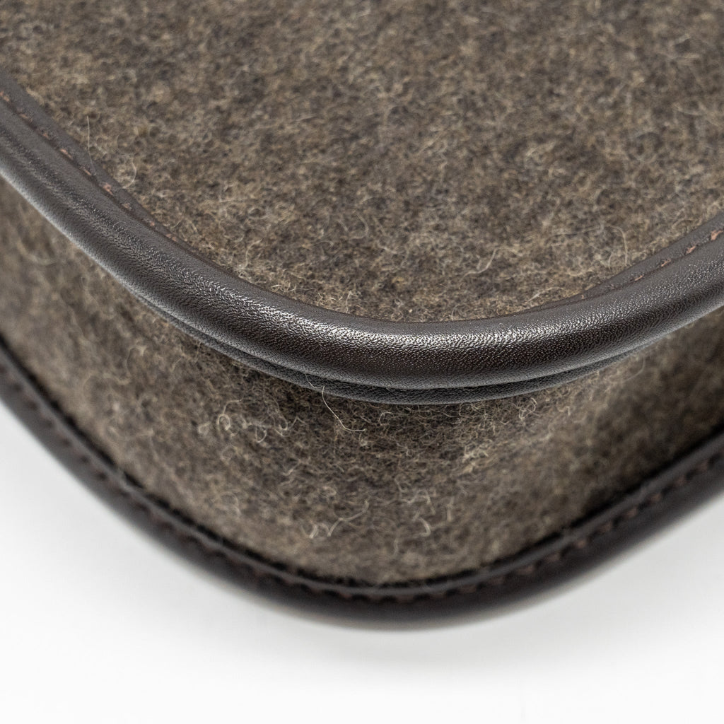 HERMES MINI EVELYNE FEUTRE/SWIFT/SANGLE WOOL EBENE
