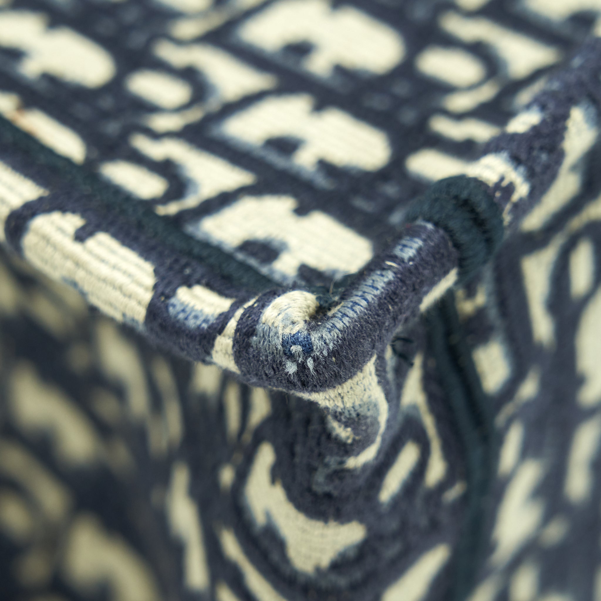 DIOR SMALL BOOK TOTE BAG BLUE OBLIQUE JACQUARD