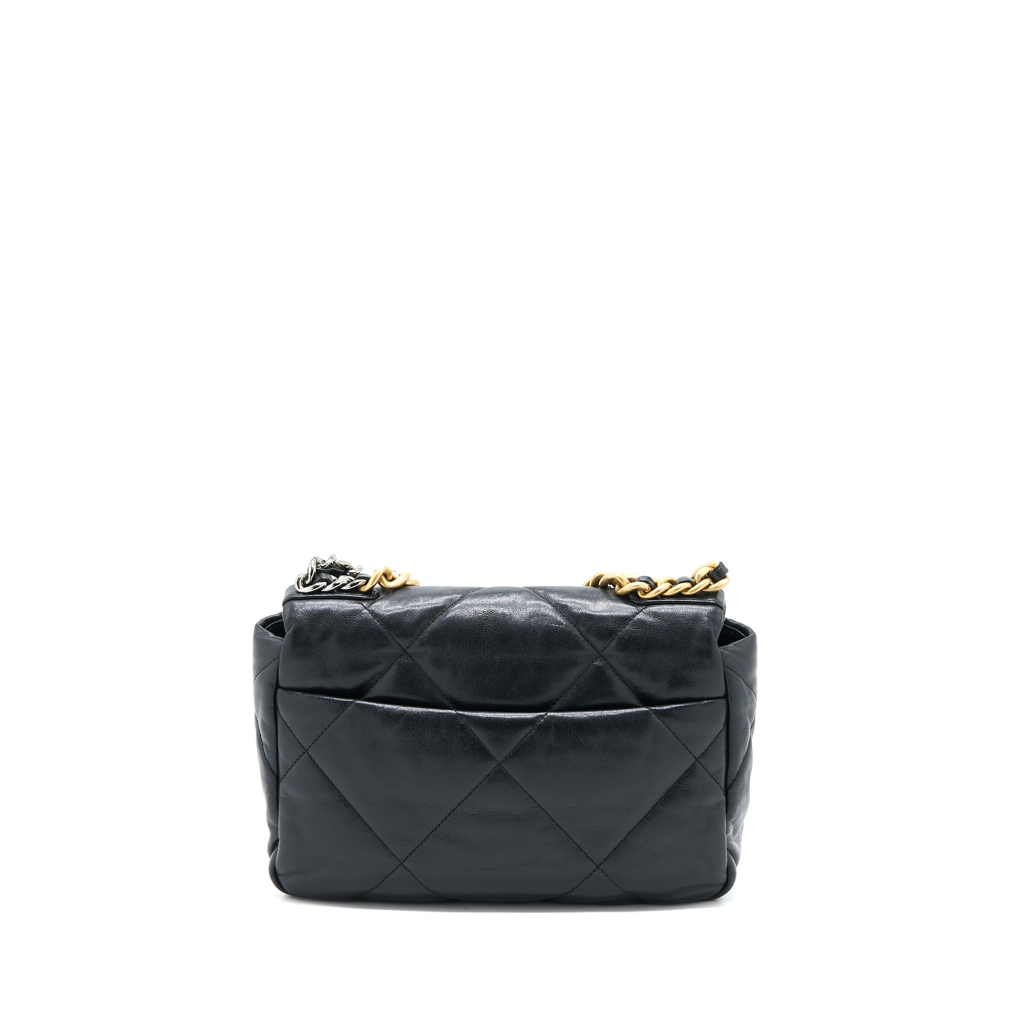 CHANEL SMALL 19 BAG GOATSKIN BLACK GHW