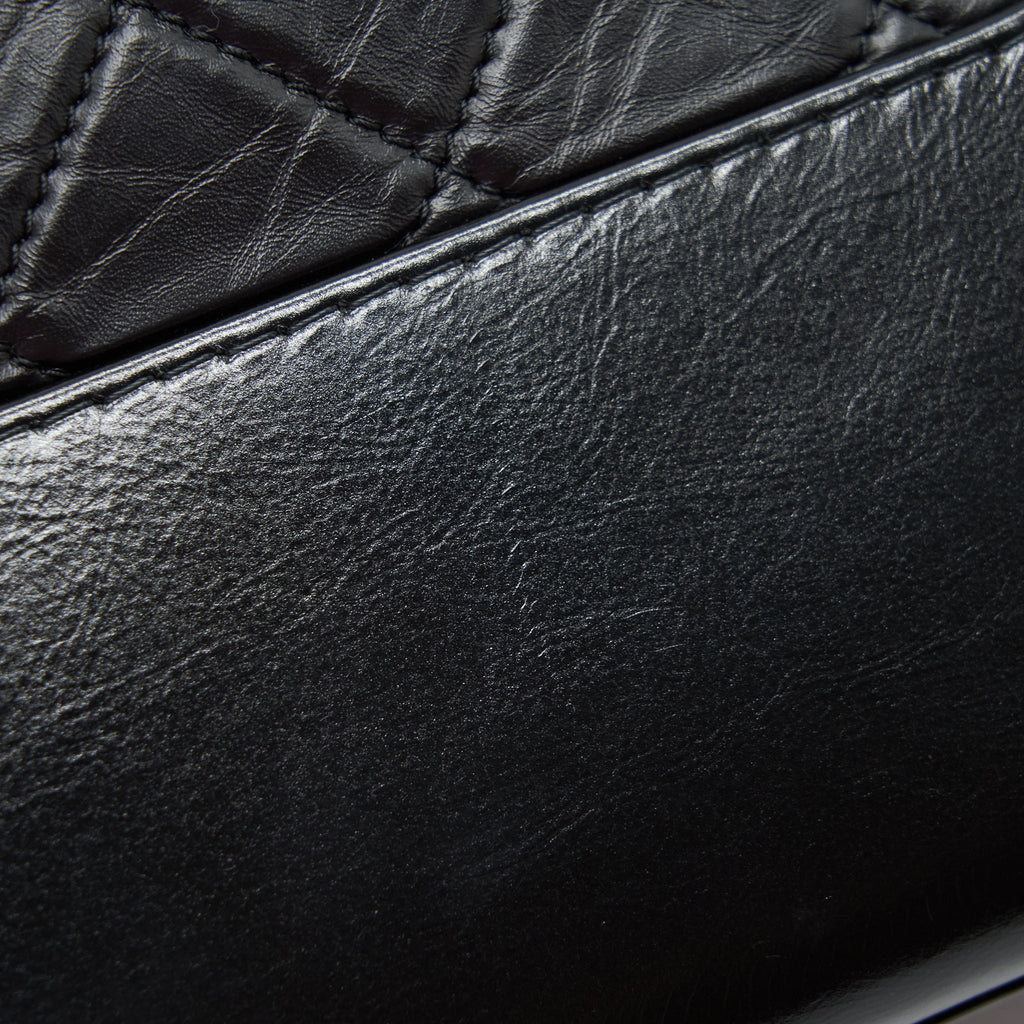 CHANEL MEDIUM GABRIELLE BAG CALFSKIN BLACK WITH MULTICOLOUR HARDWARE